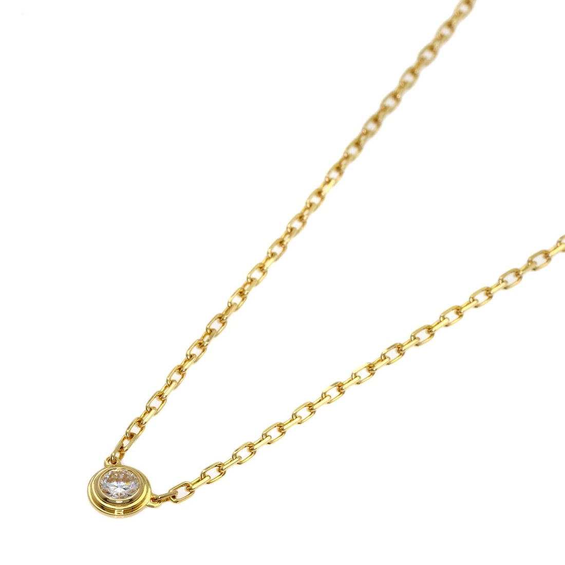 K18 Yellow Gold Sm Diamond Necklace Diamant Cartier: K18 Yellow Gold Sm Diamond Necklace Diamant Cartier K18 Yellow Gold Sm Diamond Necklace from CARTIER boasts a striking 15.7-inch length and features a main stone of diamond, set against a backdrop of 