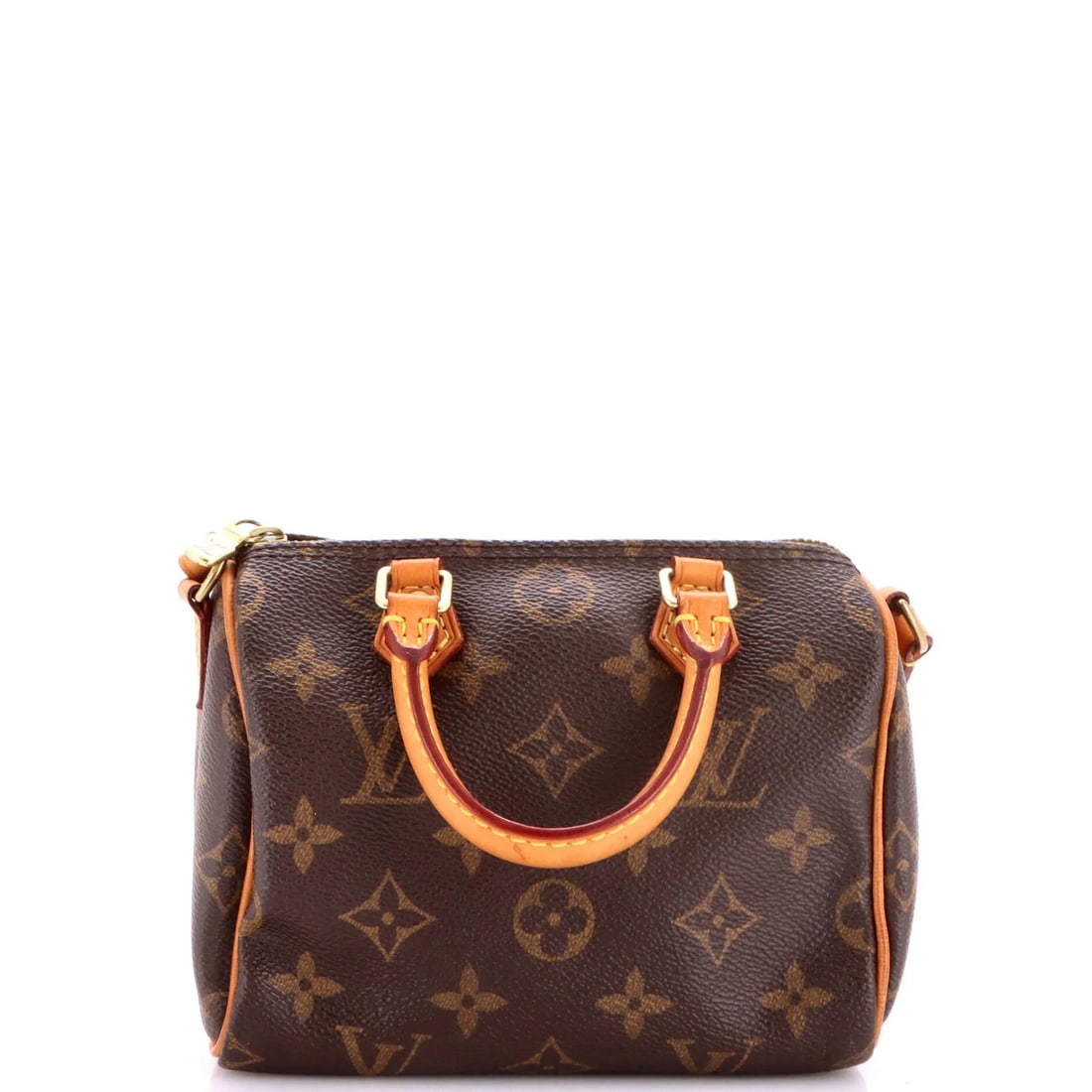 Vuitton Speedy Nano Canvas Bag Monogram Louis: Vuitton Speedy Nano Canvas Bag Monogram Louis The Louis Vuitton Speedy Nano Canvas Bag Monogram Louis is a stylish cross-body bag with a classic design. Made from canvas-coated exterior and featuring 