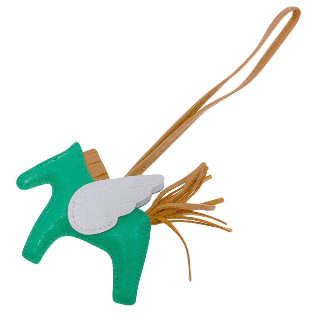 Miro Anyo Ring Key Pegasus Charm Rodeo Hermes: Miro Anyo Ring Key Pegasus Charm Rodeo Hermes The Miro Anyo Ring Key Pegasus Charm Rodeo Hermes is a unique green key ring featuring a striking design. This key ring showcases the Anyo Miro material