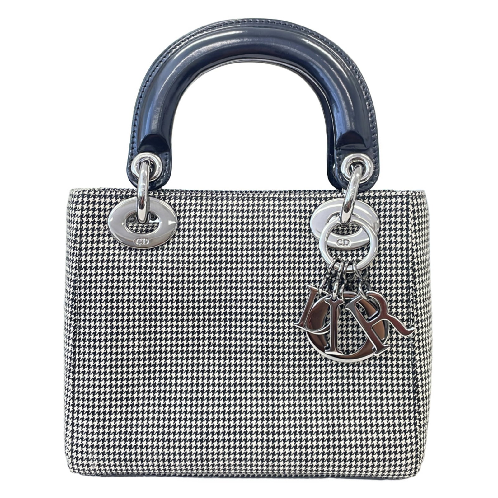 Shoulder Bag by Christian Dior: Shoulder Bag by Christian Dior Black and Gray Shoulder Bag by Christian Dior, measuring 14cm x 17cm x 7cm, features a sleek and sophisticated design. This stylish shoulder bag is made of high-quality