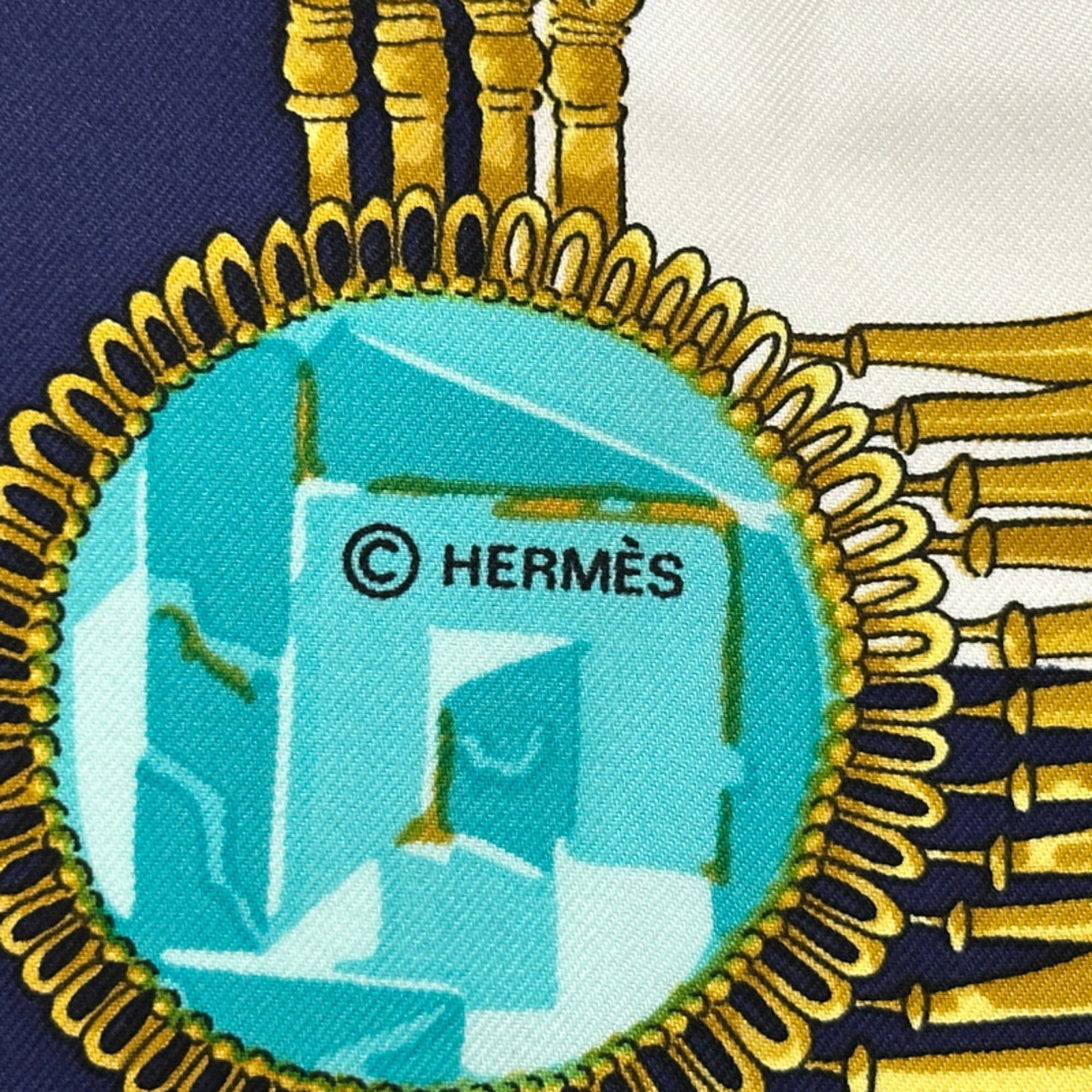 Silk Hermes Scarf - 4