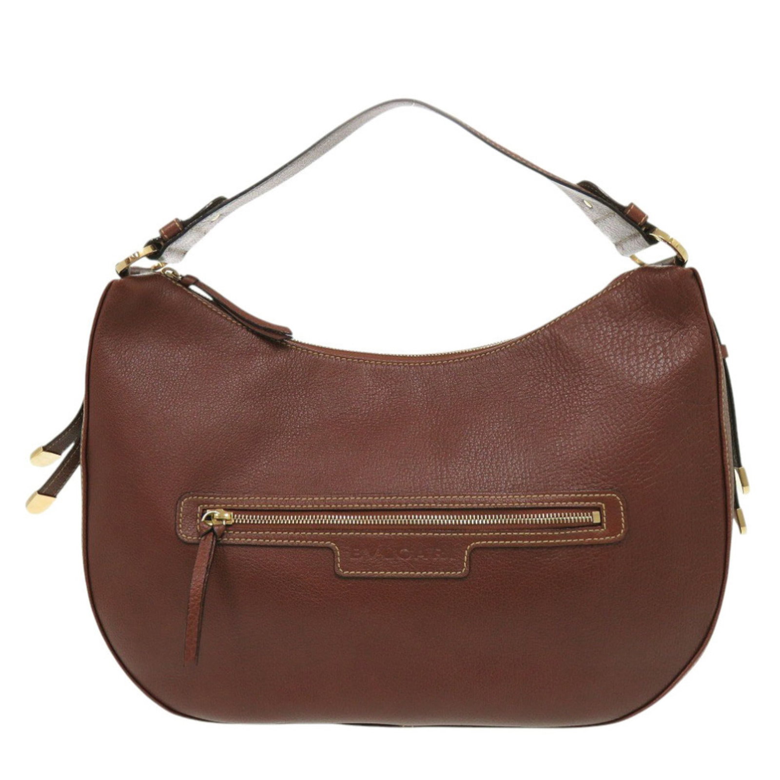 Bvlgari Handbag Shoulder Bag Leather: Bvlgari Handbag Shoulder Bag Leather Bvlgari's iconic shoulder bag is crafted from rich, high-quality leather, featuring a timeless brown color that exudes elegance. Measuring 25cm x 40cm x 10cm,