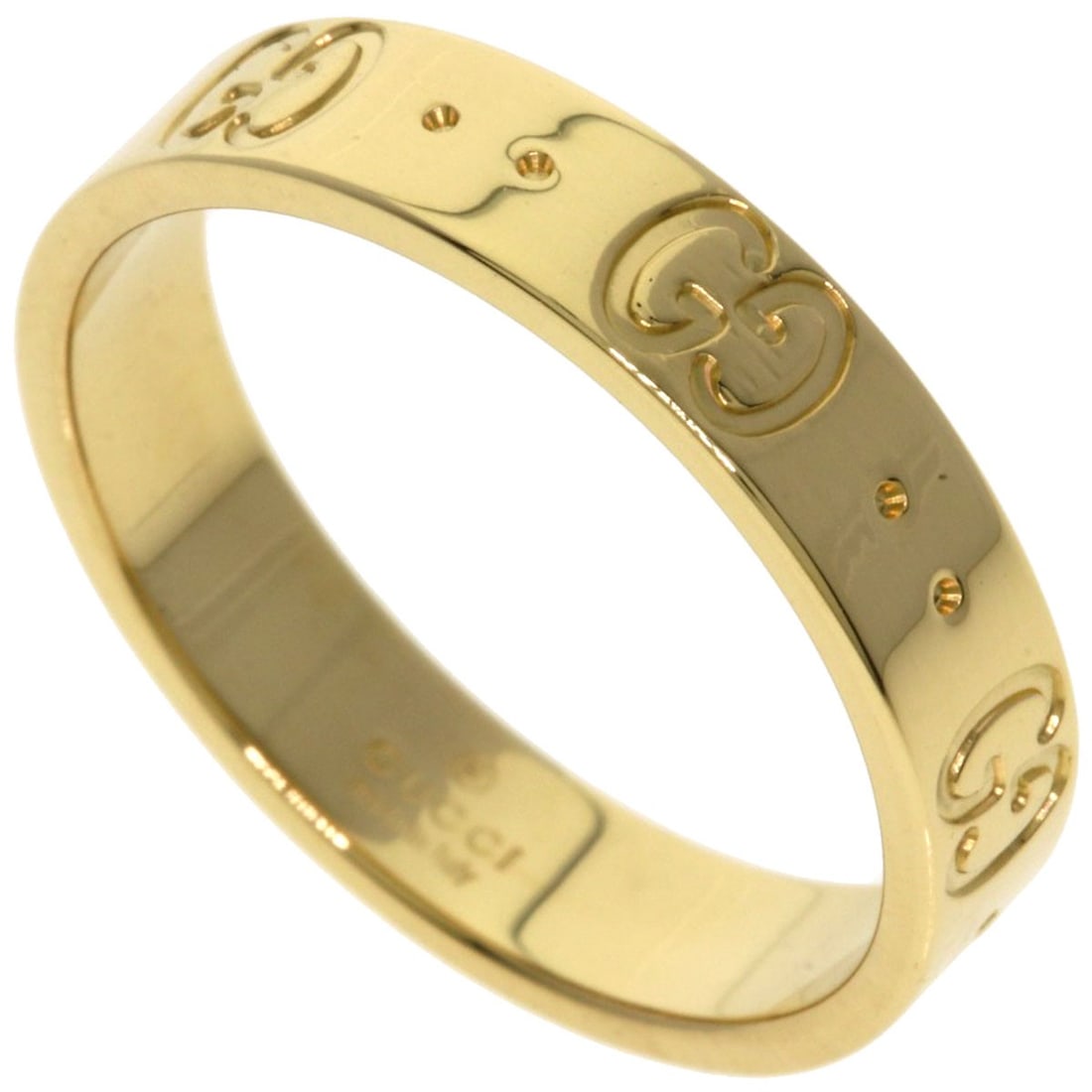 K18 Gold Yellow Ring Gucci Icon #12: K18 Gold Yellow Ring Gucci Icon #12 K18 Gold Yellow Ring Gucci Icon #12 is a luxurious gold ring featuring a signature from the renowned fashion house. Made from high-quality K18 yellow gold, this
