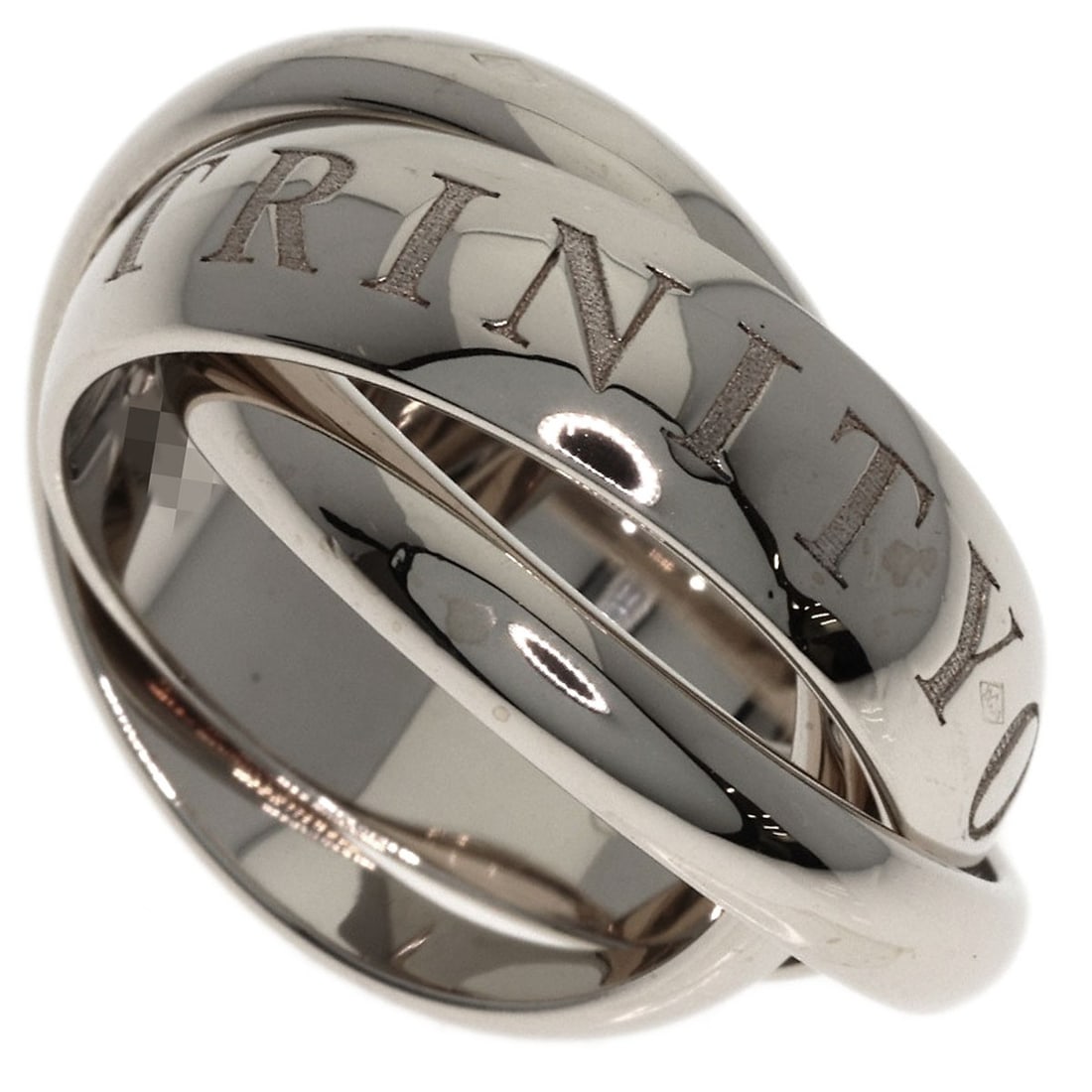 Cartier Trinity 1998 Christmas Limited Edition #47 Ring K18 White Gold: Cartier Trinity 1998 Christmas Limited Edition #47 Ring K18 White Gold Cartier's 1998 Christmas Limited Edition Trinity ring is a unique piece, marked by its distinctive design and silver K18 white