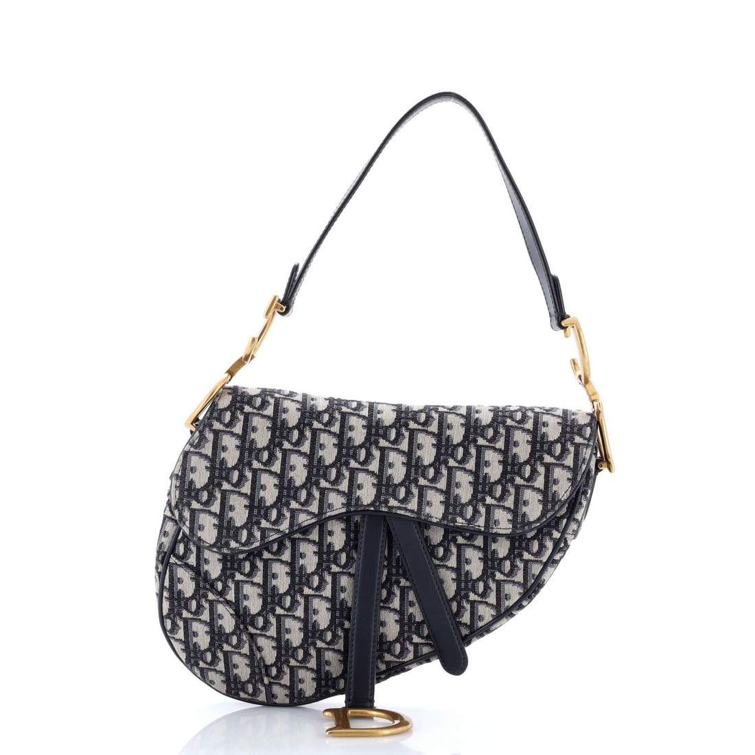 Canvas Oblique Medium Saddle Handbag Dior Christian: Canvas Oblique Medium Saddle Handbag Dior Christian Canvas Oblique Medium Saddle Handbag Dior Christian - A stylish and versatile shoulder bag with a classic oblique design, featuring a blue canvas