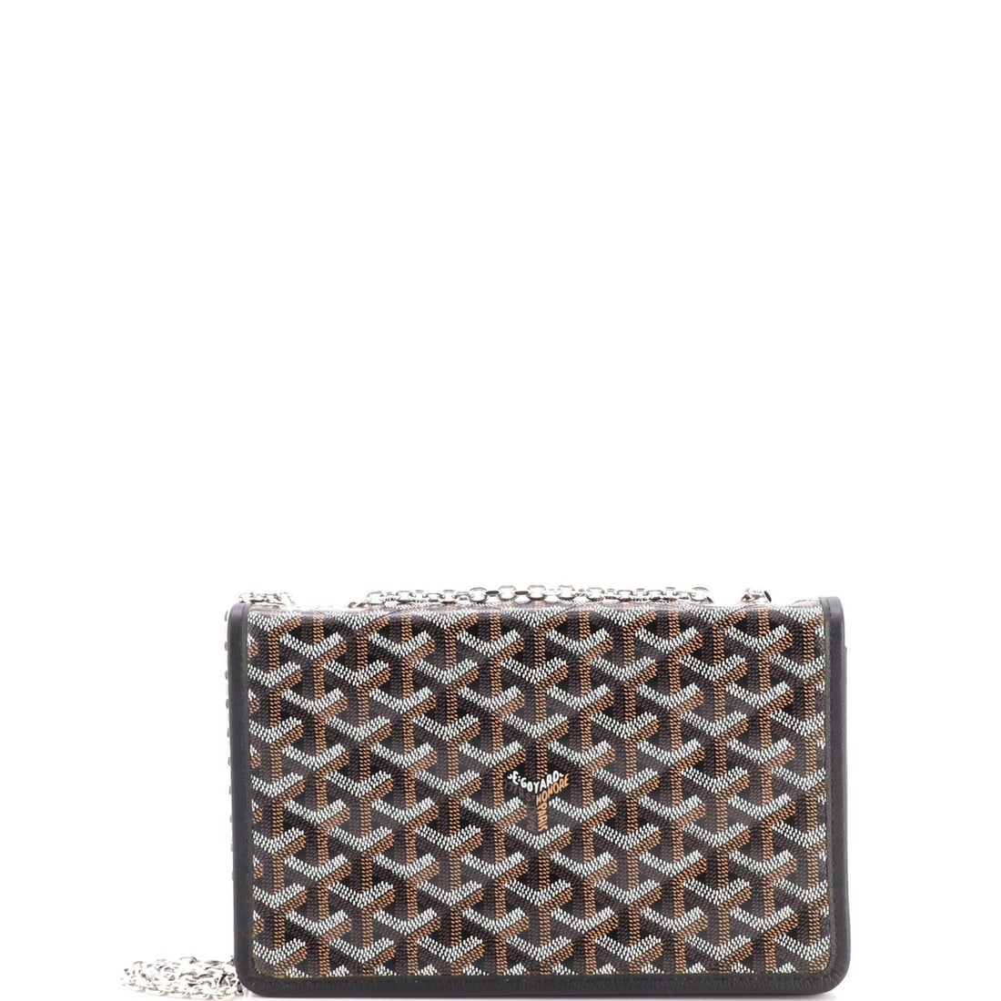 Goyard Alexandre III Shoulder Bag Coated Canvas PM: Goyard Alexandre III Shoulder Bag Coated Canvas PM Black Goyard Alexandre III Shoulder Bag Coated Canvas PM, featuring a classic design with minor creases on the exterior and minor scuffs inside. The 