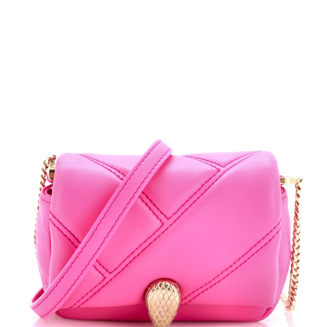 Serpenti Cabochon Leather Quilted Micro Diagonal Bag Shoulder (1 of 7)
