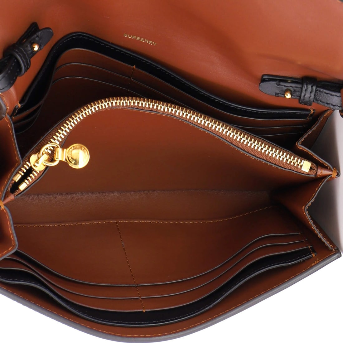 Burberry Monogram Small E-Canvas Flap Bag TB - 5