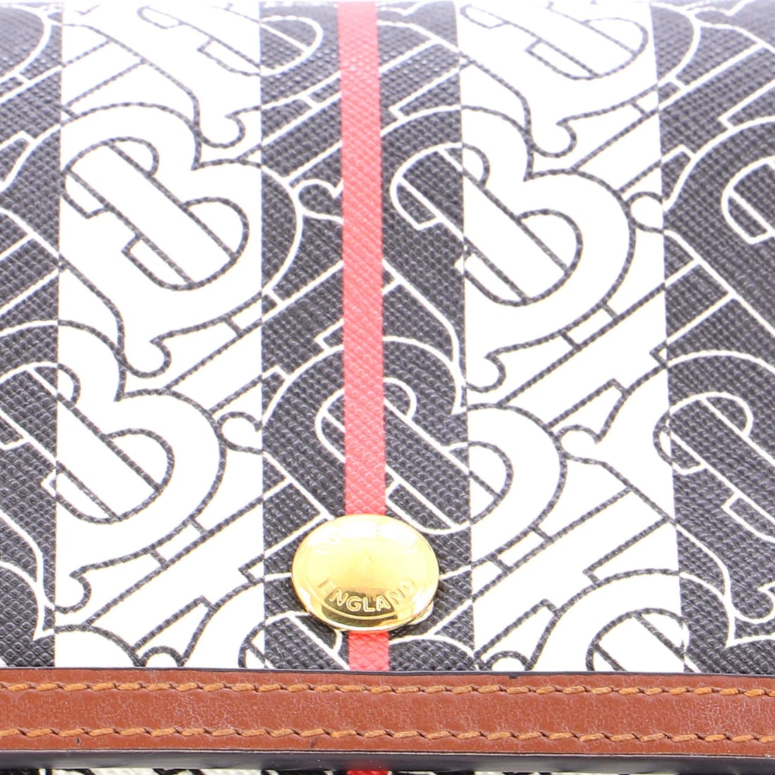 Burberry Monogram Small E-Canvas Flap Bag TB - 6