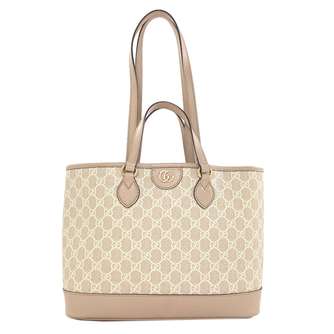 Gucci Supreme 2Way Gg Tote Bag Pvc: Gucci Supreme 2Way Gg Tote Bag Pvc Beige PVC tote bag from Gucci Supreme 2Way Gg, featuring a classic design with a durable exterior material. The bag's simple, understated style makes it a versatile