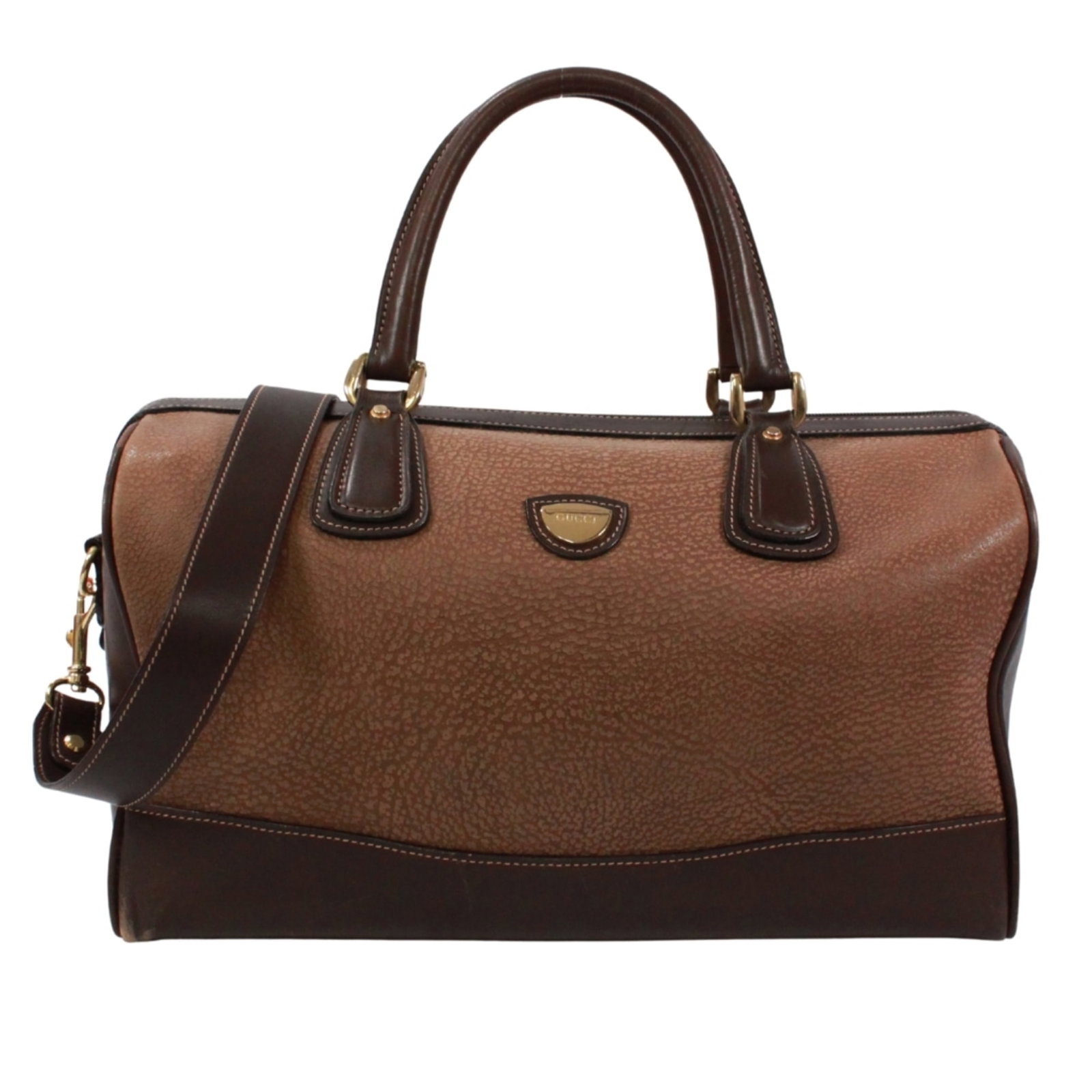Boston Bag Handbag Leather Gucci: Boston Bag Handbag Leather Gucci The Gucci Boston bag is a stylish and classic handbag made from high-quality leather, featuring a timeless brown color that adds a touch of sophistication to any