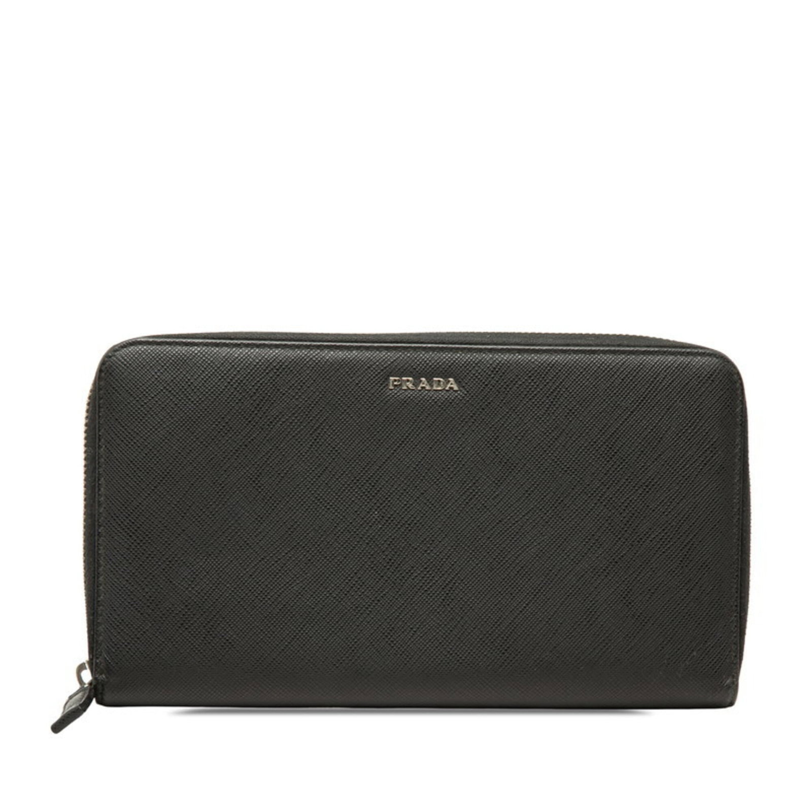Coin purse case leather: Coin purse case leather Black leather coin purse case with a sleek 12cm x 21cm x 2cm size. This Prada-designed accessory features a classic design that combines functionality with a touch of luxury. M