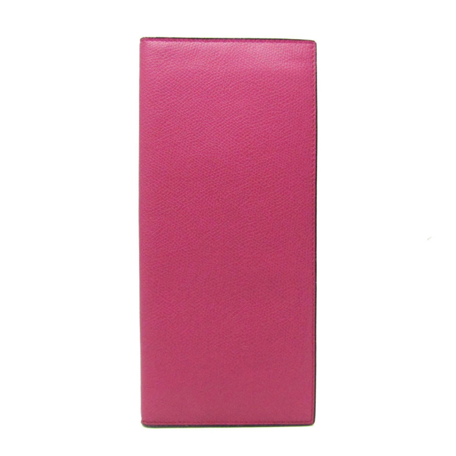 Valextra Long Bill Wallet (Bi-Fold) Leather: Valextra Long Bill Wallet (Bi-Fold) Leather Pink leather bi-fold wallet from Italian brand Valextra, measuring 23cm x 10.5cm x 1cm, weighing 120g. This long bill wallet features a striking pink color