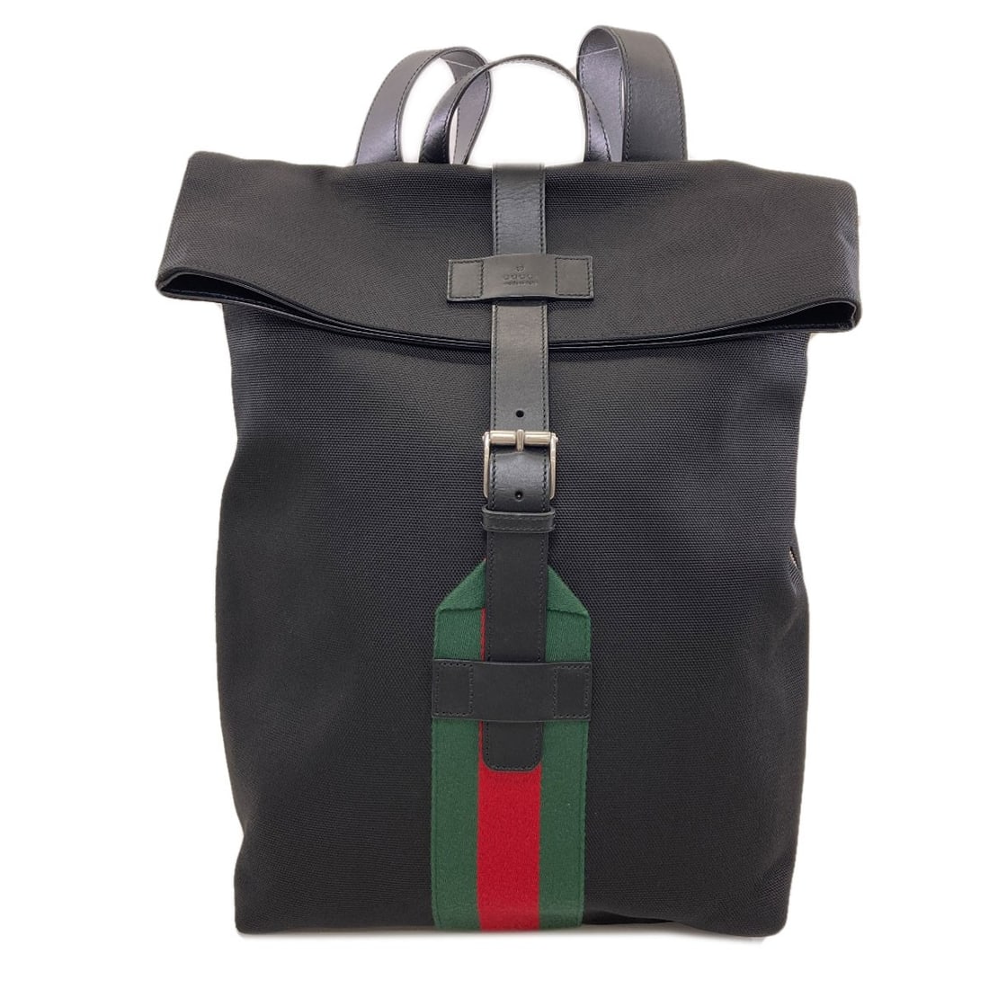 Gucci 337075 Sherry Line Backpack ? Daypack Canvas: Gucci 337075 Sherry Line Backpack ? Daypack Canvas Black canvas backpack from Gucci's Sherry Line collection, featuring a sleek design and classic style. This daypack is made from high-quality canvas