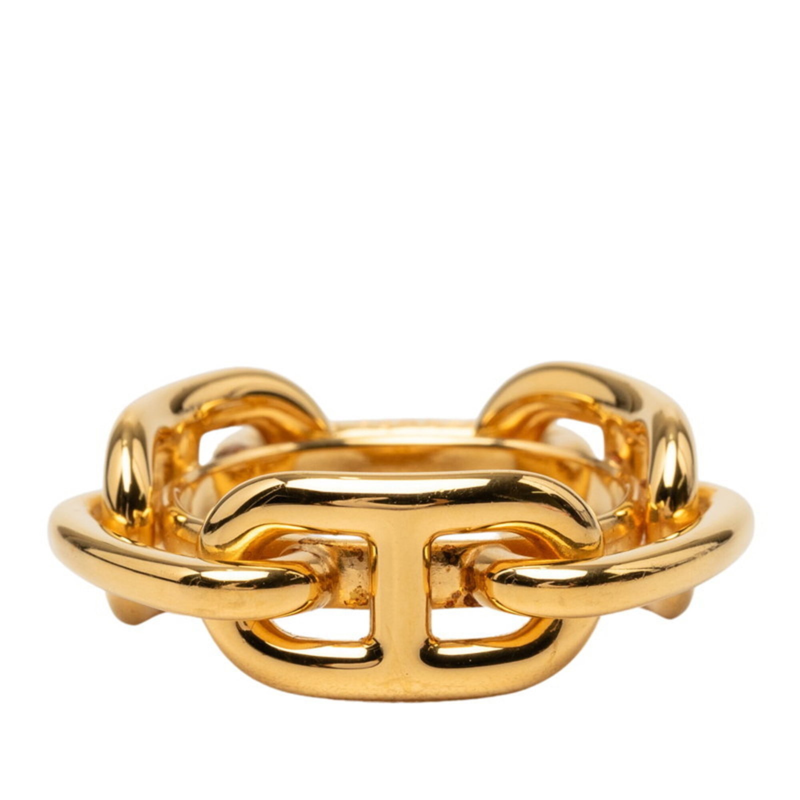 Hermes Ring Scarf: Hermes Ring Scarf Gold ring scarf with dimensions 1.02cm x 2.97cm, featuring a notable size and color. This Hermes Type scarf ring is a compact and elegant accessory. Item Specifics: Brand: Hermes Typ