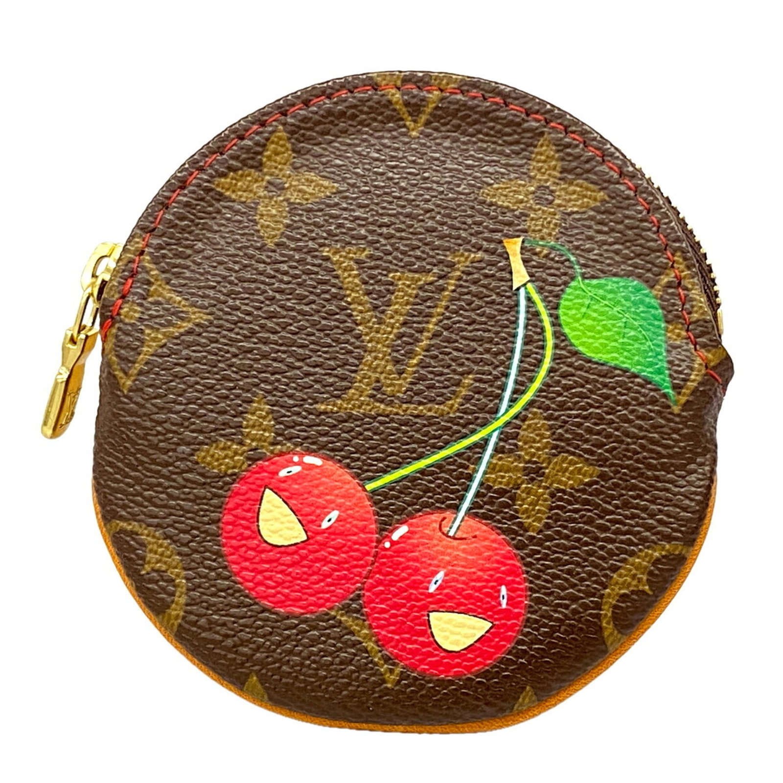 Louis Vuitton Coin Purse/ Coin Case: Louis Vuitton Coin Purse/ Coin Case Brown and Red Louis Vuitton Coin Purse/ Coin Case. Made from high-quality materials, this classic coin purse features a timeless design with a signature LV monogram