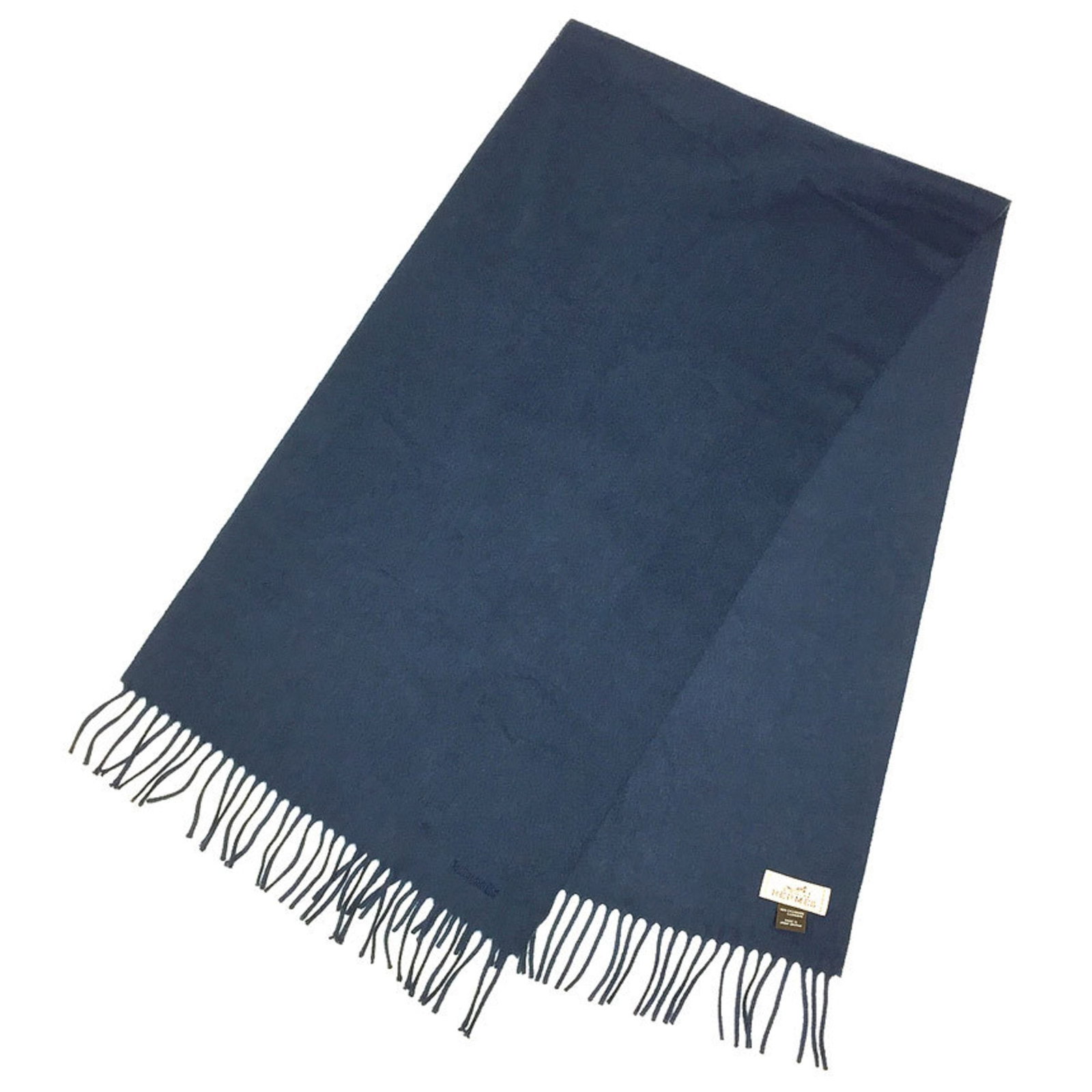 Hermes Stole Cashmere: Hermes Stole Cashmere Stole in rich blue cashmere, this elegant piece from Hermes boasts a generous length and soft, luxurious texture. Measuring 40cm x 1.5m, it offers a versatile and stylish option
