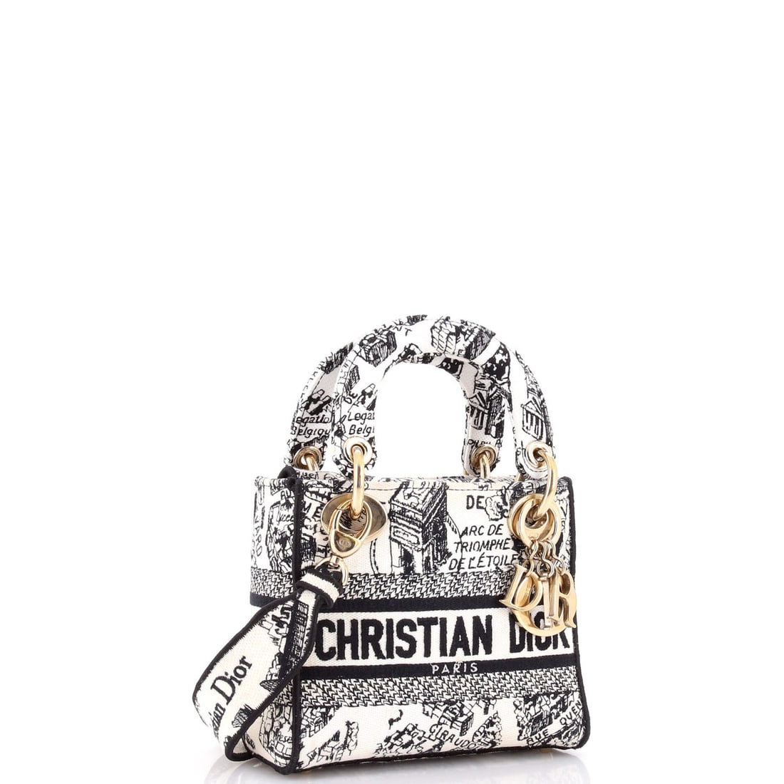 Dior Lady D-Lite Canvas Embroidered Mini Bag - 2