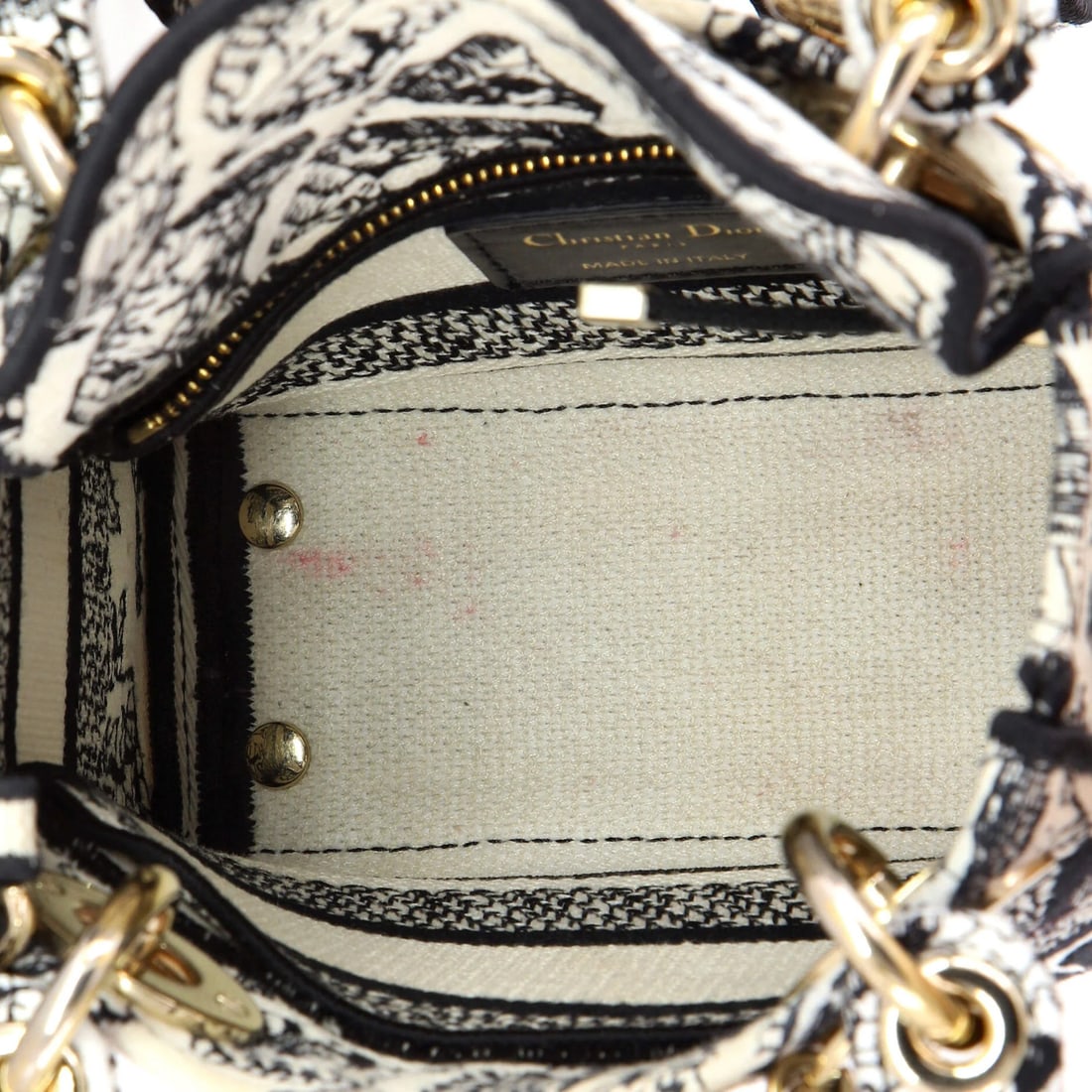 Dior Lady D-Lite Canvas Embroidered Mini Bag - 5