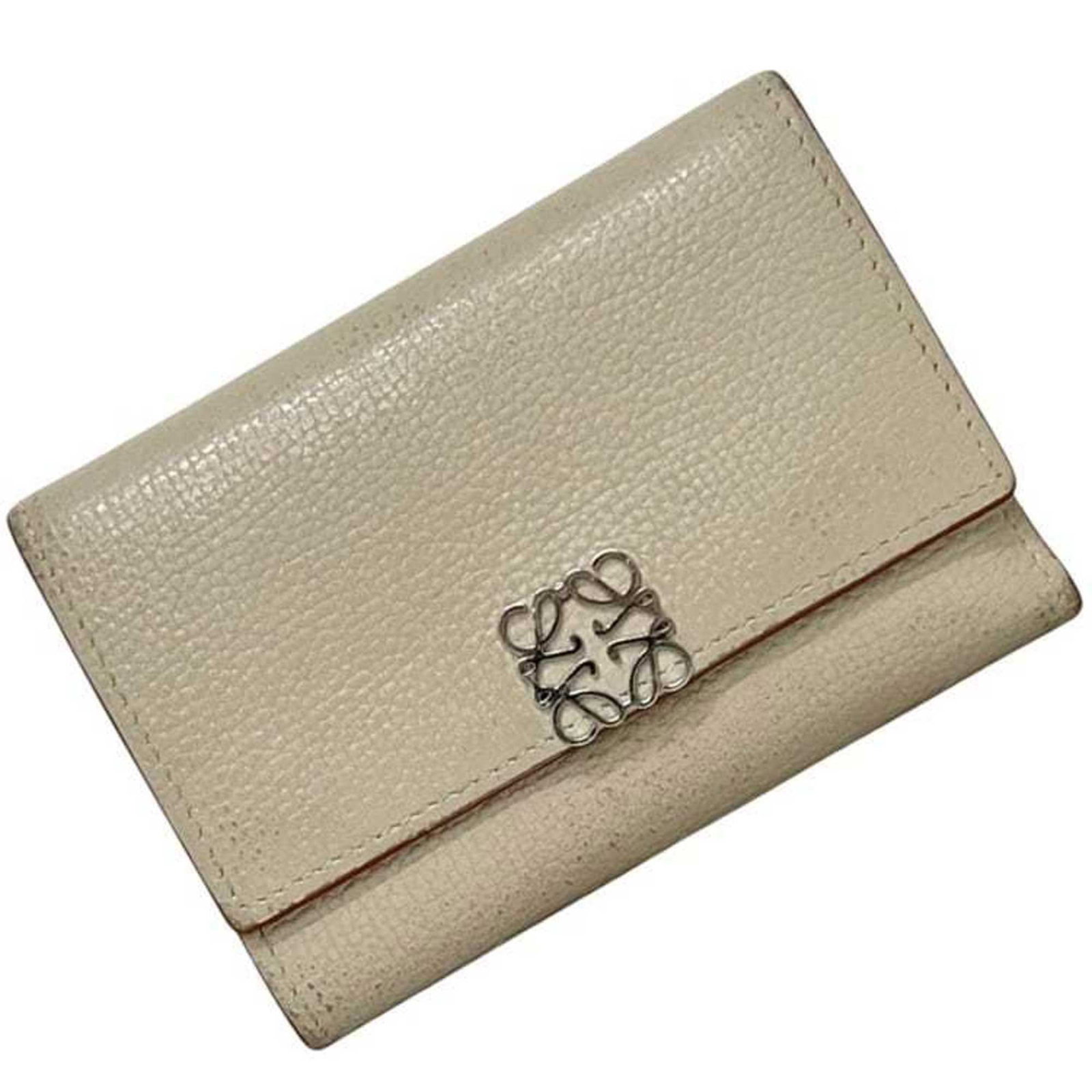Loewe Wallet (Tri-Fold) Leather: Loewe Wallet (Tri-Fold) Leather Loewe's tri-fold leather wallet is a classic design with clean lines and a timeless aesthetic. Made from high-quality leather, this wallet features a spacious interior