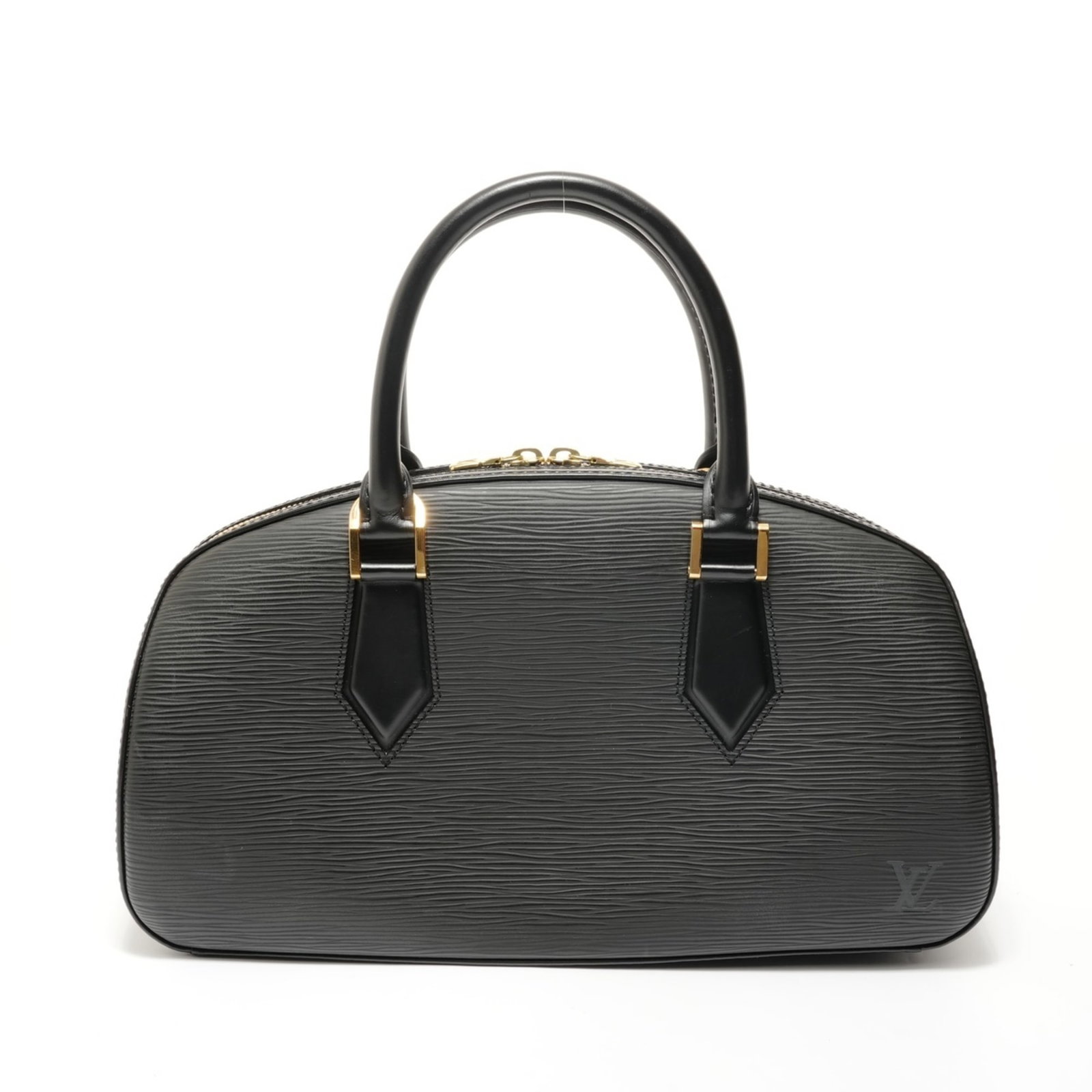 Epi Leather Louis Vuitton Handbag: Epi Leather Louis Vuitton Handbag Epi leather Louis Vuitton handbag in black, featuring a classic design with a 10cm drop handle. Measuring 18cm x 32cm x 10cm, this stylish accessory is perfect for