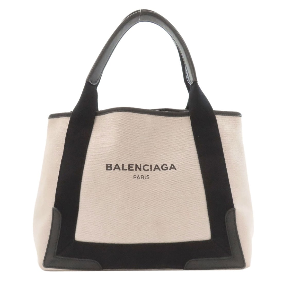 Handbag Canvas Cabas Navy Balenciaga: Handbag Canvas Cabas Navy Balenciaga Canvas Cabas in navy, a classic design from Balenciaga. This white canvas handbag features a timeless style that exudes elegance. Its clean lines and simple