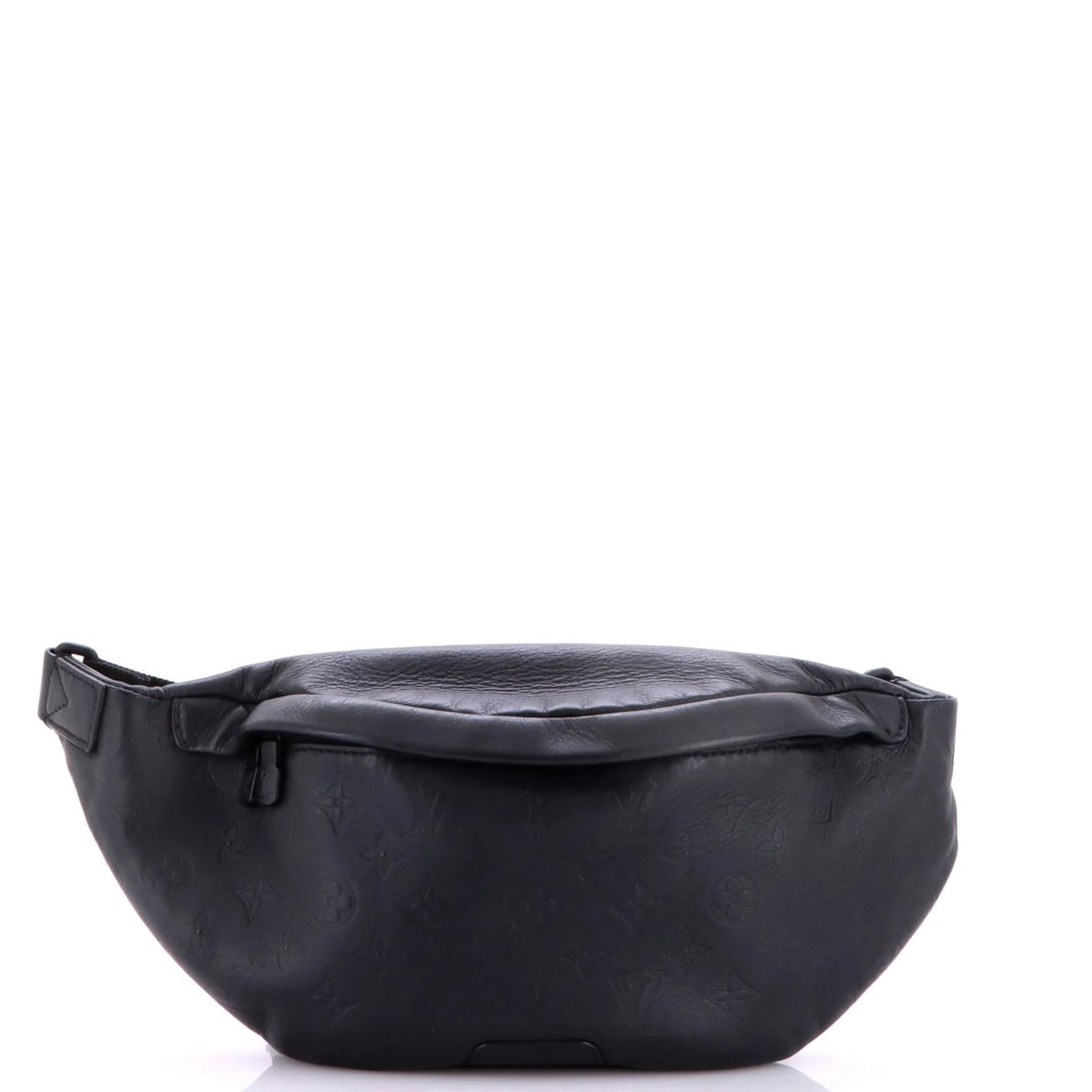 Monogram Shadow Leather PM Bumbag Discovery Louis Vuitton: Monogram Shadow Leather PM Bumbag Discovery Louis Vuitton Black Monogram Shadow Leather PM Bumbag Discovery by Louis Vuitton, featuring a striking black exterior with heavy edge wear, scuffs, and mino