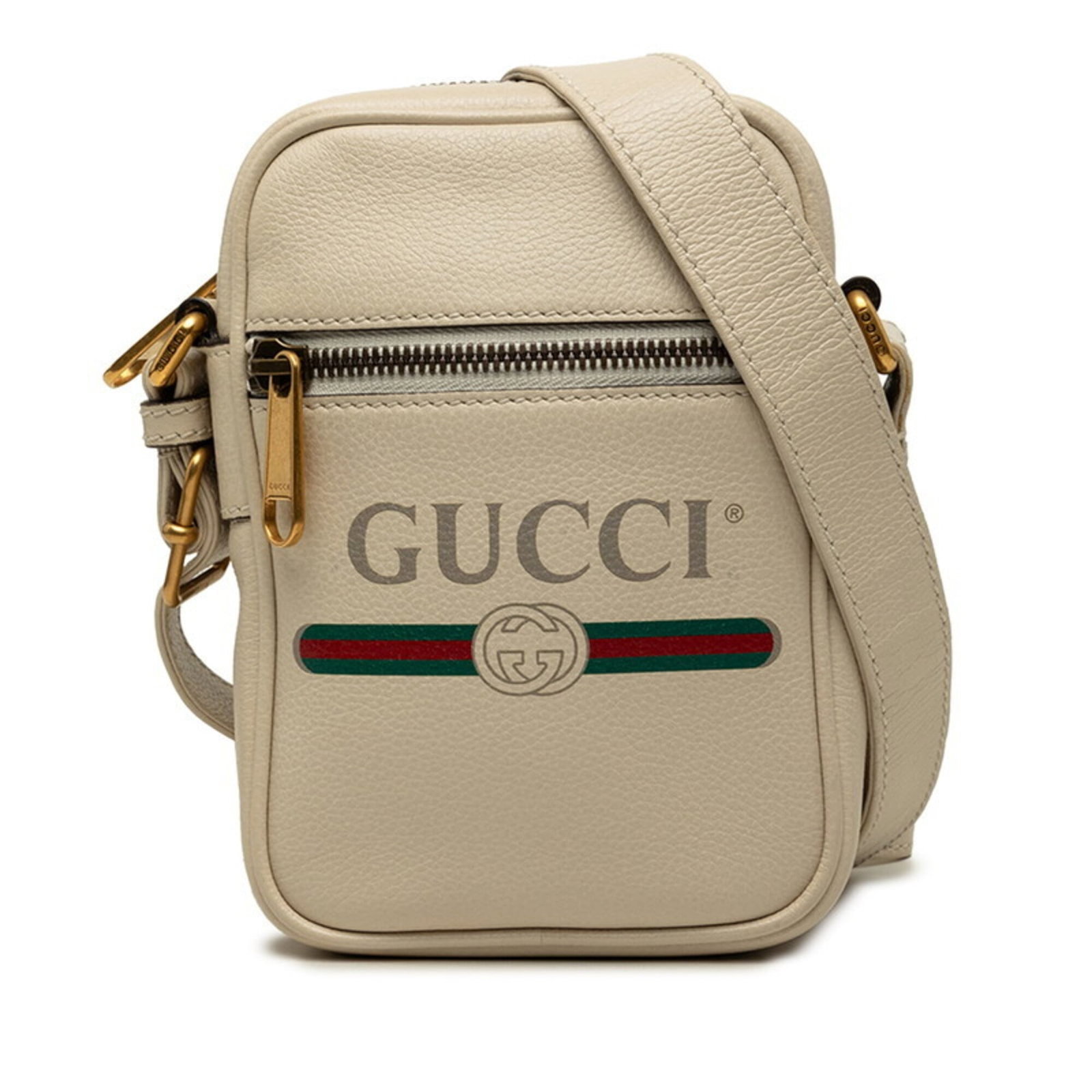 Shoulder Bag Leather: Shoulder Bag Leather White leather shoulder bag from Gucci, measuring 17cm x 12.5cm x 4.5cm. Features a classic design with clean lines and a timeless aesthetic. Item Specifics: Brand: Gucci MPN: