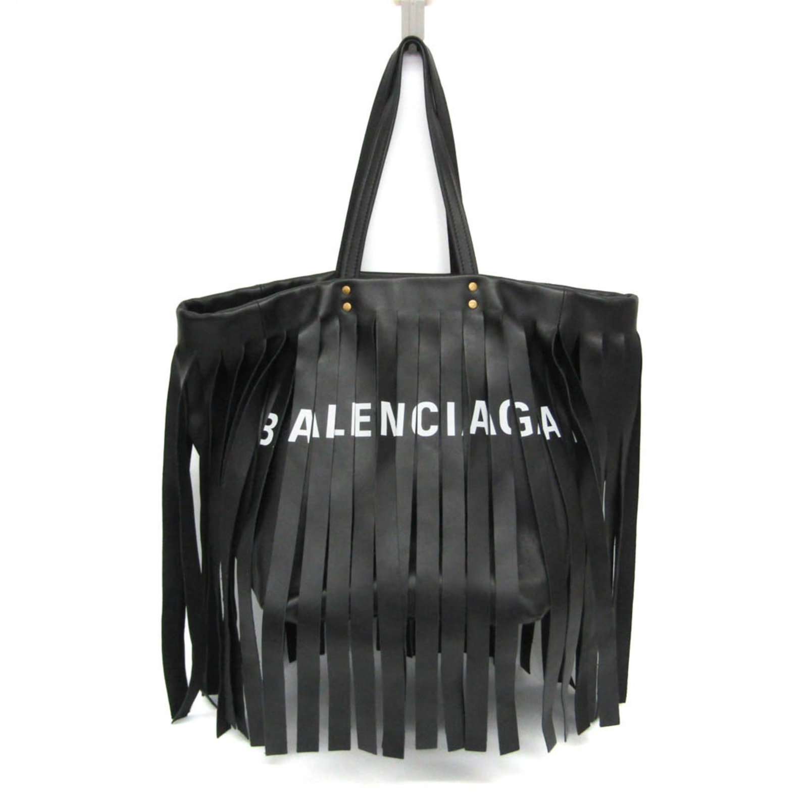 Balenciaga Shoulder Bag Tote Bag Leather: Balenciaga Shoulder Bag Tote Bag Leather Black leather Balenciaga Laundry Cabas S shoulder bag tote bag with open zipper pocket and open pocket, measuring 35cm x 26cm x 26cm, features a 52cm long
