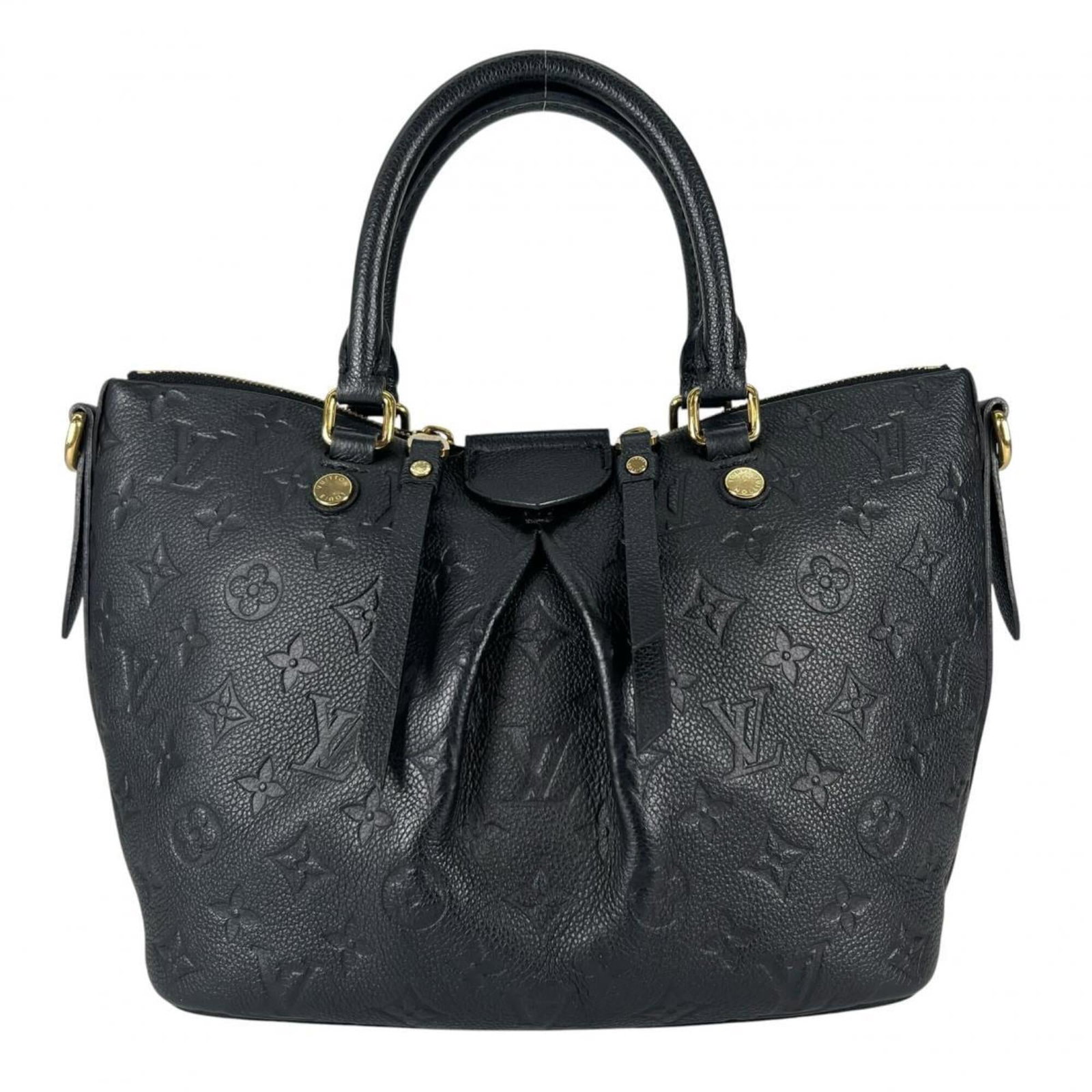 Monogram Empreinte Handbag Shoulder Louis Vuitton: Monogram Empreinte Handbag Shoulder Louis Vuitton Monogram Empreinte Handbag Shoulder in Black. This Louis Vuitton shoulder bag features the iconic Monogram Empreinte pattern in black, a timeless and