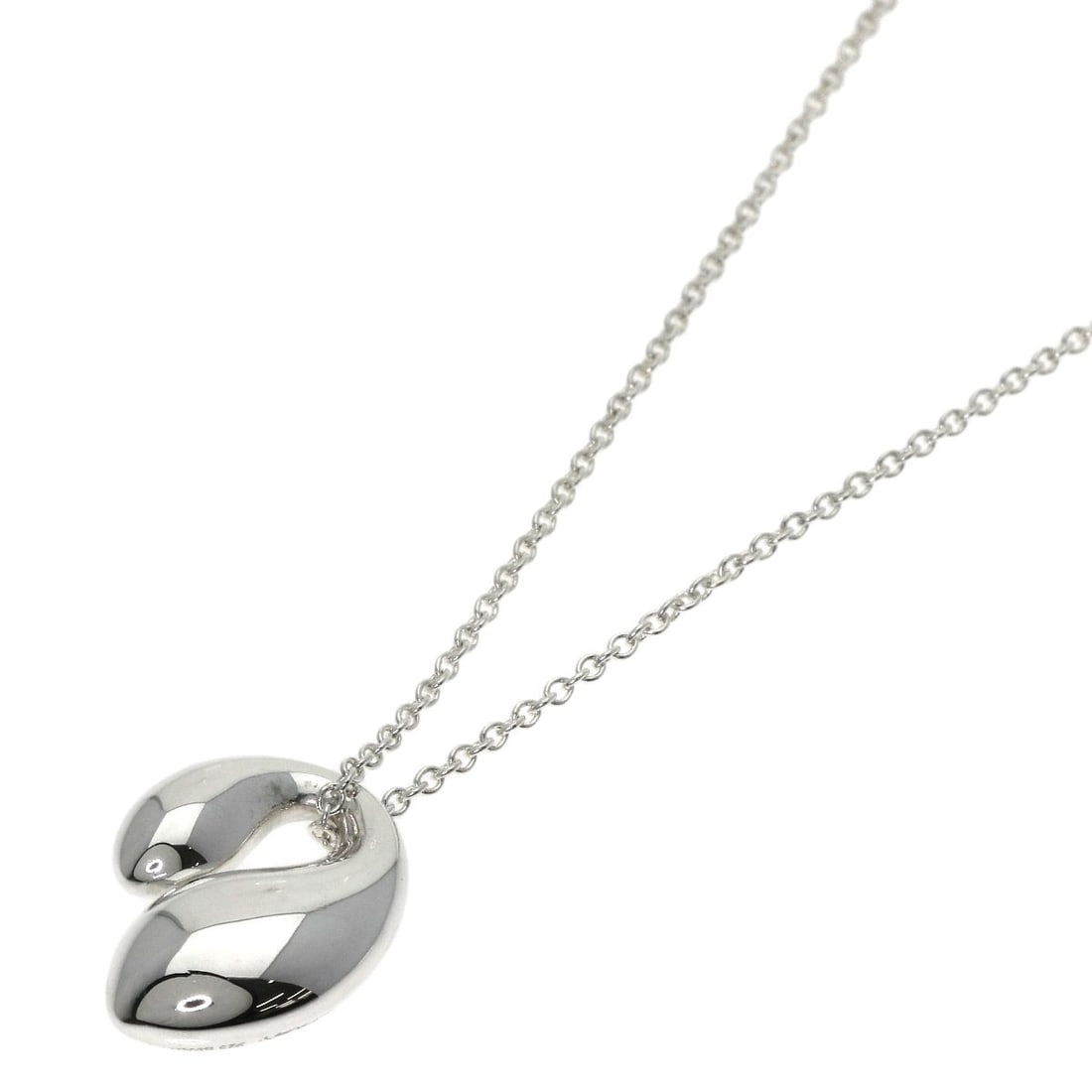 Tiffany Co Double Teardrop Necklace Silver: Tiffany Co Double Teardrop Necklace Silver The Tiffany Co Double Teardrop Necklace Silver is a striking piece featuring a silver design with no main stone. Its 15.7-inch length makes it a versatile