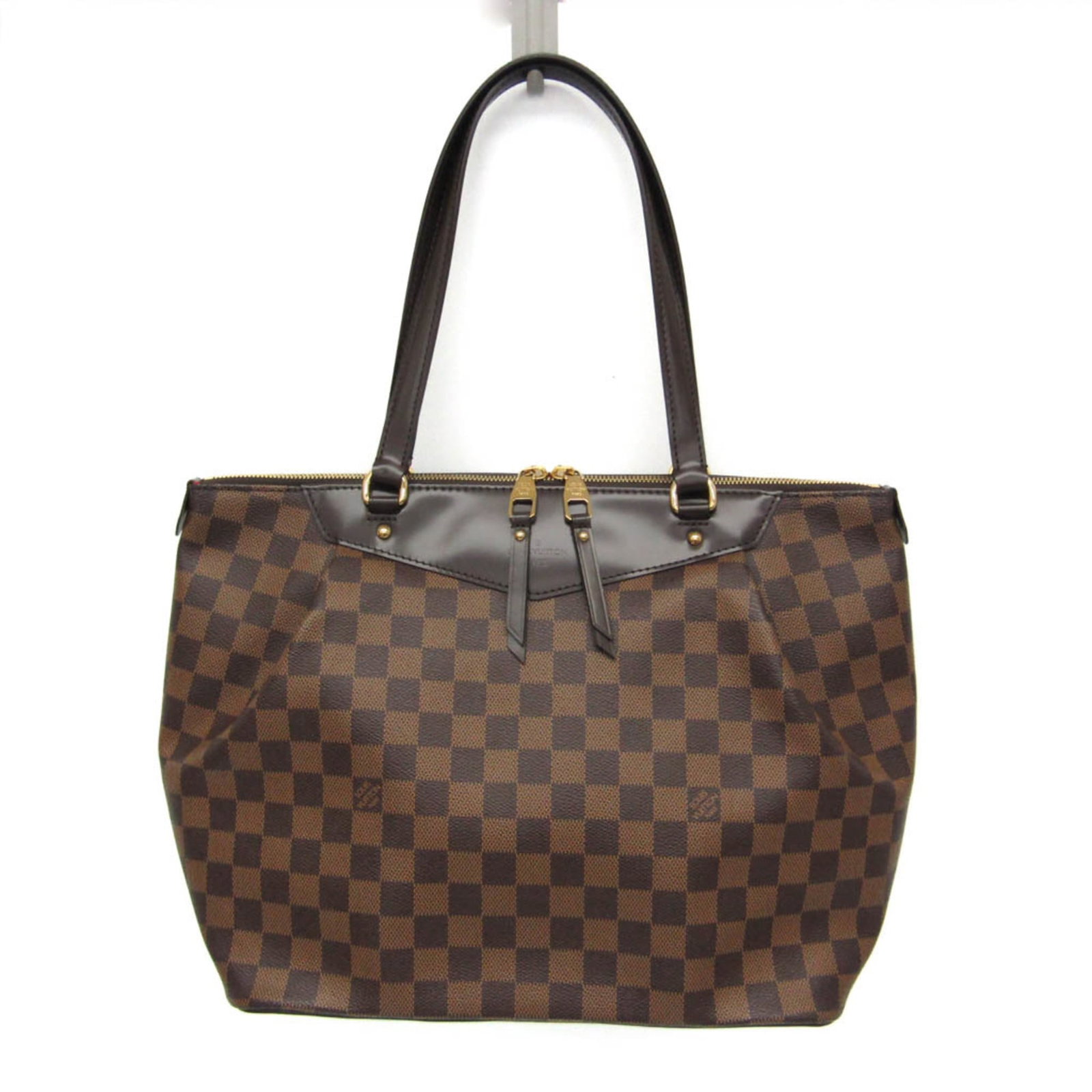 Damier Canvas Louis Vuitton Tote: Damier Canvas Louis Vuitton Tote Damier Canvas Louis Vuitton Tote features a classic design with a top width of 37.5cm and a sturdy Damier Canvas material. The tote bag boasts a zipper closure, open
