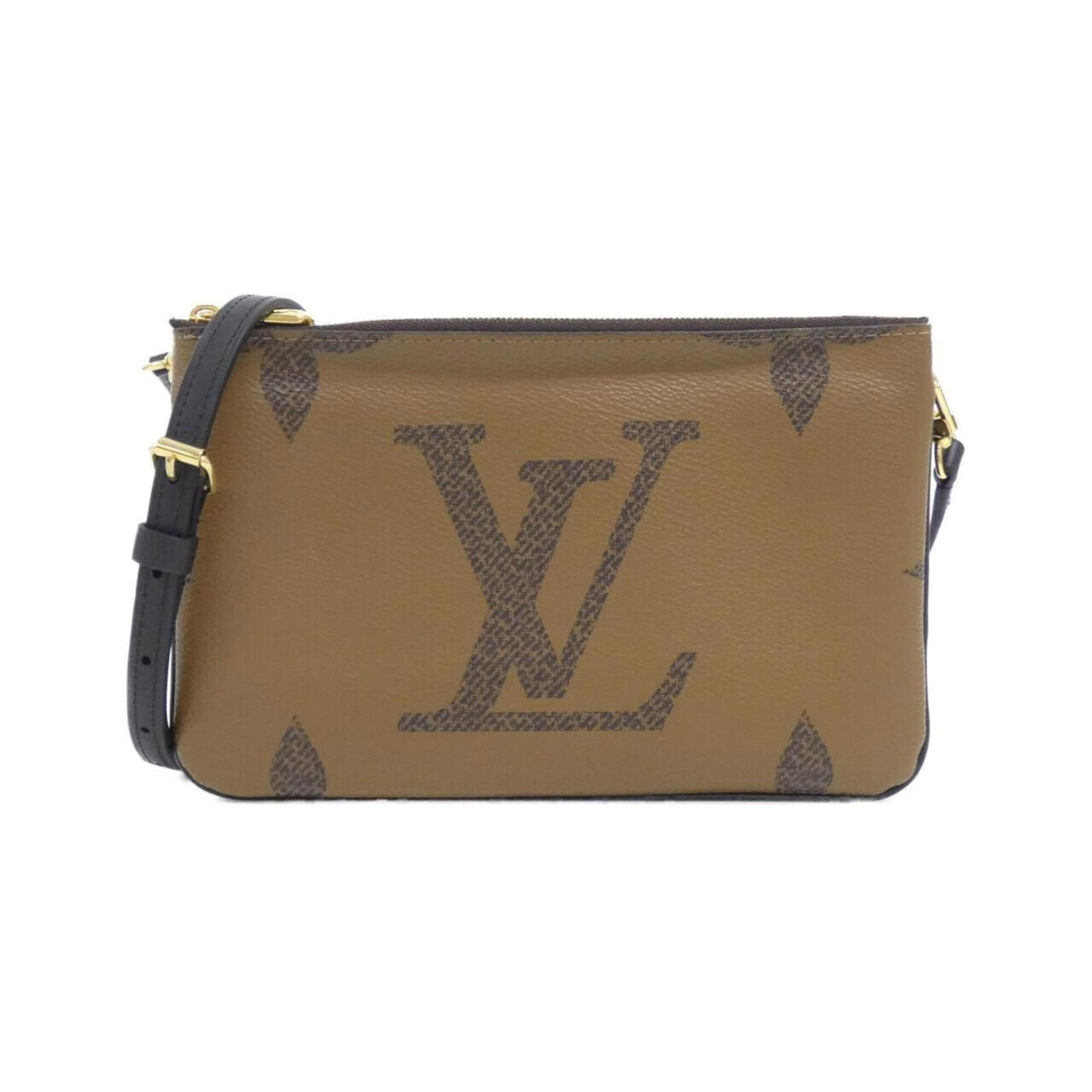 Monogram Reverse Pochette Bag Shoulder Louis Vuitton: Monogram Reverse Pochette Bag Shoulder Louis Vuitton Monogram Reverse Pochette Bag Shoulder Louis Vuitton features a striking maroon and monogram reverse color combination, adorned with gold