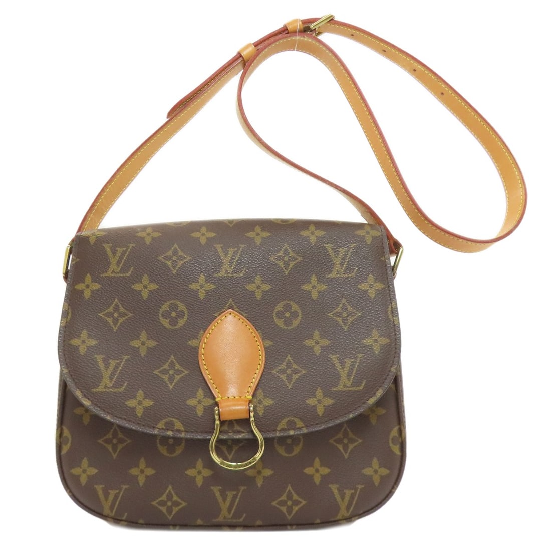 Canvas Monogram Bag Cloud Shoulder Saint M51242 Louis Vuitton: Canvas Monogram Bag Cloud Shoulder Saint M51242 Louis Vuitton Brown Monogram Canvas Shoulder Bag with Cloud Design. This LOUIS VUITTON shoulder bag features a classic monogram canvas exterior in