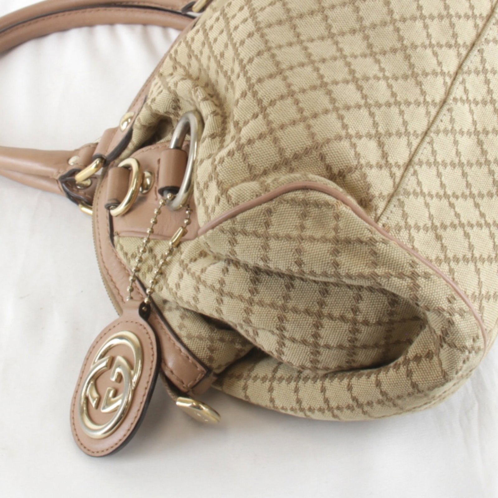 Handbag Canvas Gucci - 4
