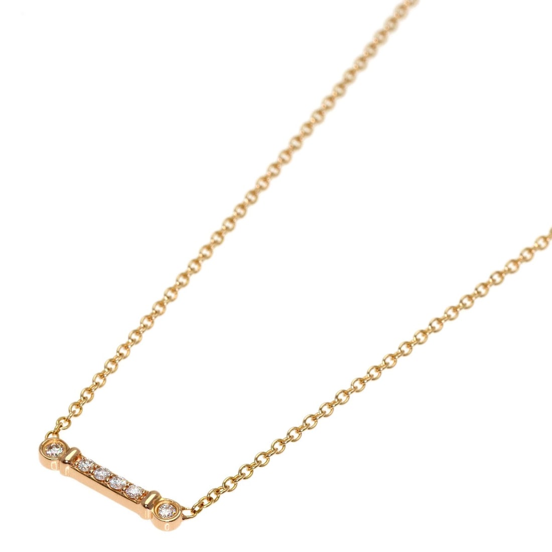 Fleur De Lis K18 Pink Gold Diamond Necklace Tiffany&Co: Fleur De Lis K18 Pink Gold Diamond Necklace Tiffany&Co K18 Pink Gold Diamond Necklace from Tiffany&Co. stands out with its striking 15.7-inch length and elegant K18 pink gold design. The necklace feat