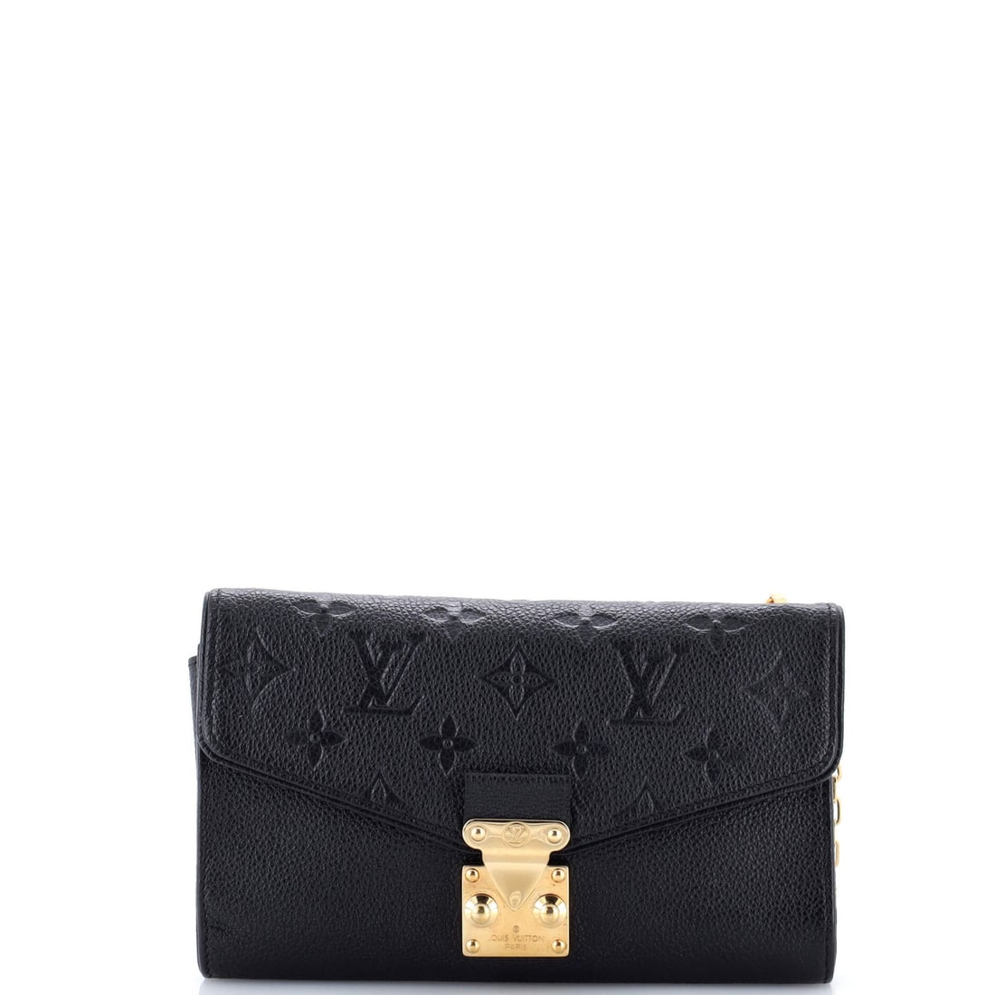 Saint Germain Monogram Empreinte Leather Pochette Louis Vuitton: Saint Germain Monogram Empreinte Leather Pochette Louis Vuitton The Saint Germain Monogram Empreinte Leather Pochette is a classic Louis Vuitton design, featuring a timeless black monogram pattern on