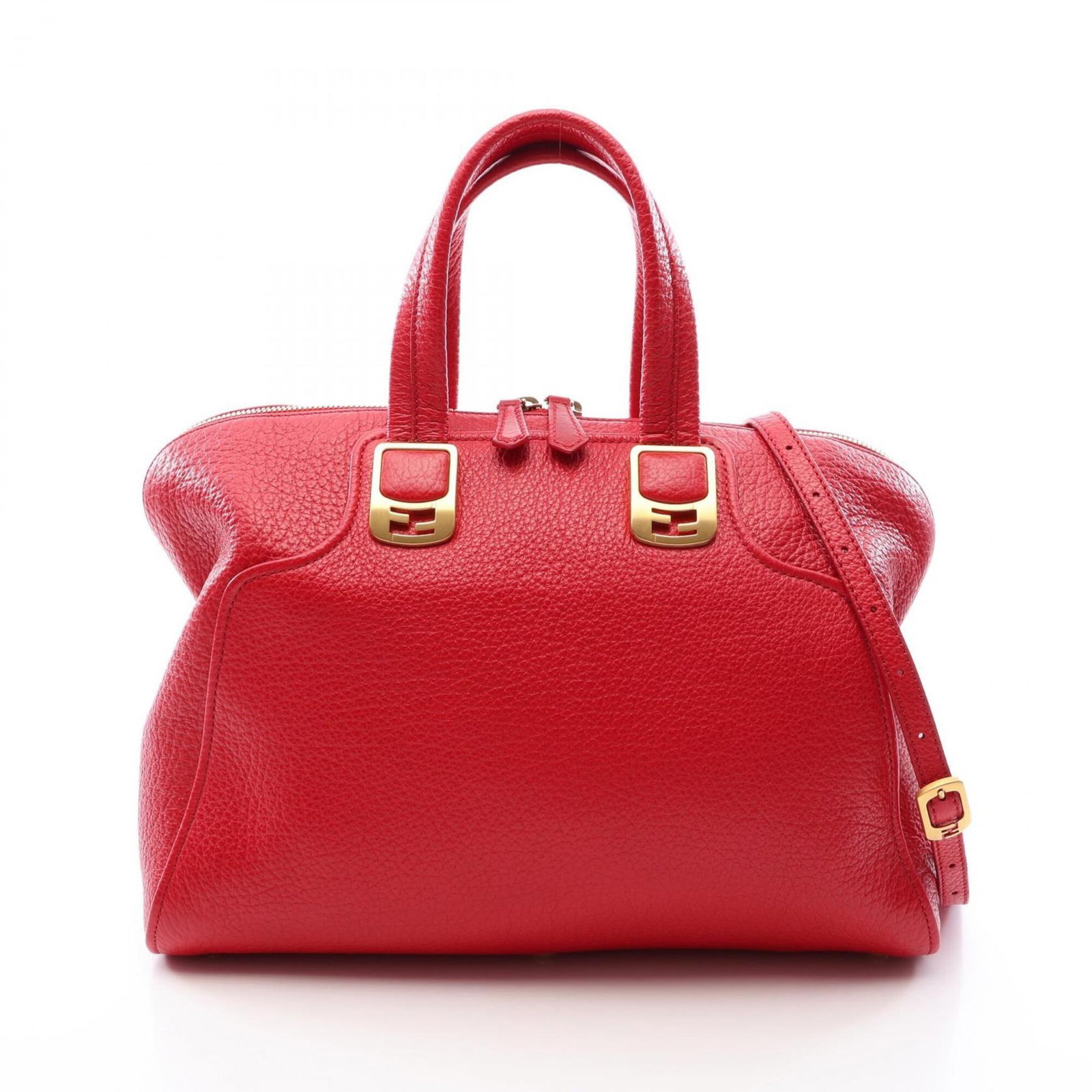 Handbag Leather Fendi: Handbag Leather Fendi Red Fendi leather handbag with a size of 28cm x 38cm x 17cm, featuring a bold and vibrant color. This stylish handbag is made from high-quality leather and has a classic design