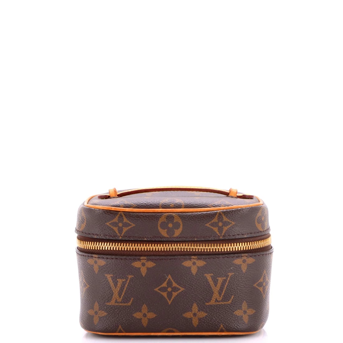 Canvas Nano Monogram Case Vanity Nice Louis Vuitton: Canvas Nano Monogram Case Vanity Nice Louis Vuitton Canvas Nano Monogram Case Vanity Nice Louis Vuitton - A stylish and compact Louis Vuitton cosmetic case with a classic brown canvas exterior and