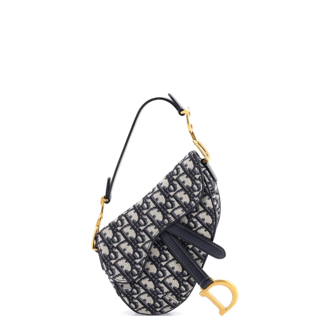 Canvas Oblique Christian Dior Saddle Mini: Canvas Oblique Christian Dior Saddle Mini Canvas Oblique Christian Dior Saddle Mini - A stylish and compact shoulder bag with a signature blue canvas exterior, featuring a classic oblique design and