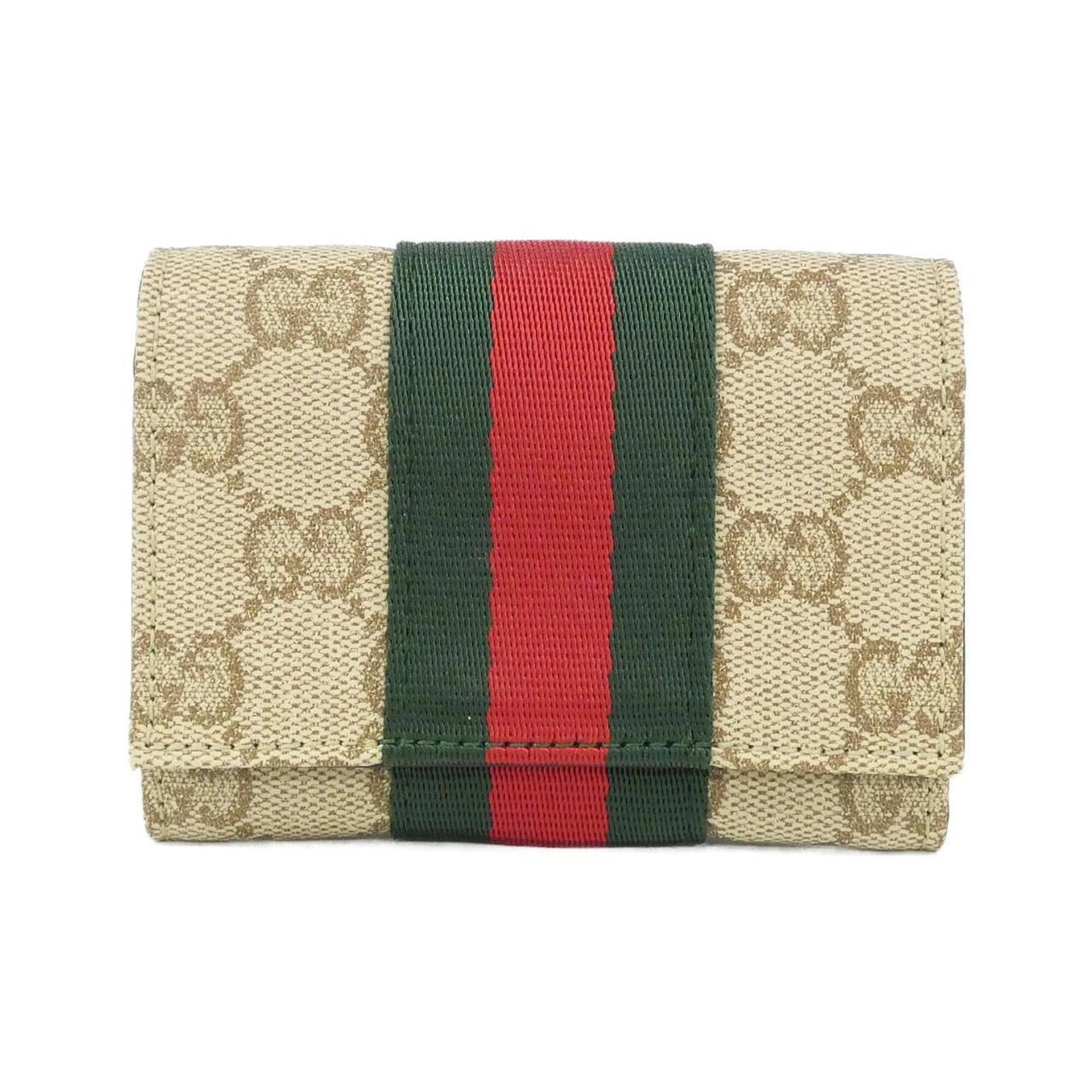 Card Case Gucci: Card Case Gucci Dark brown Gucci card case with a sleek design, measuring 7cm x 10cm x 2cm, features a signature from the artist. This card case is made of high-quality materials and has a classic