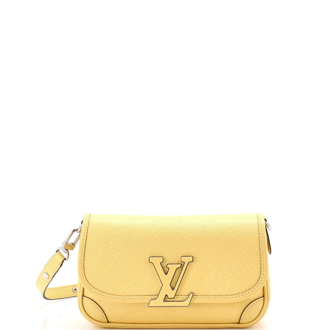 Vuitton Buci Leather Bag Crossbody Epi Louis: Vuitton Buci Leather Bag Crossbody Epi Louis Yellow Louis Vuitton Buci Leather Crossbody Bag with Epi Leather Exterior, Microfiber Interior, and Silver Hardware. This crossbody bag features a scuffed 