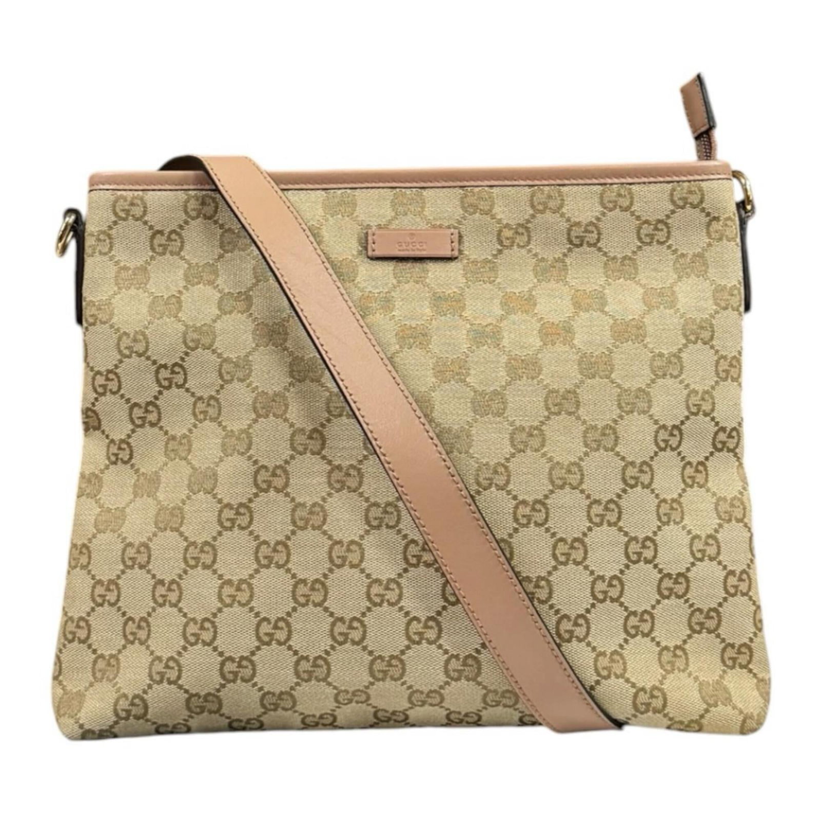 Shoulder Bag Gg Canvas: Shoulder Bag Gg Canvas The Gucci Line GG Canvas Shoulder Bag boasts a unique blend of style and functionality, featuring a distinctive GG canvas material and a zipper closure. Measuring 24.5cm x 29cm 