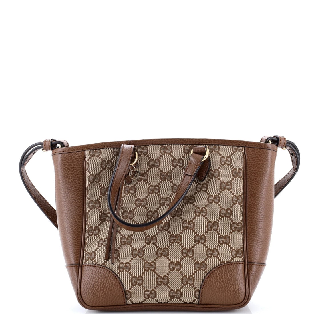 Small Leather Tote Canvas GG Convertible Gucci Bree: Small Leather Tote Canvas GG Convertible Gucci Bree Small Leather Tote Canvas GG Convertible Gucci Bree. This Gucci Bree Convertible Tote features a classic cross body design with a small leather exte