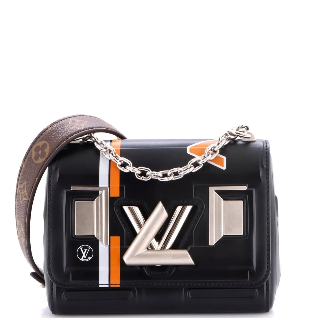 Limited Edition Embossed Handbag Leather Epi Space Louis Vuitton: Limited Edition Embossed Handbag Leather Epi Space Louis Vuitton Black Leather Twist Handbag with Embossed Epi Space Design, featuring a classic shoulder bag style with a silver twist handle and scuff