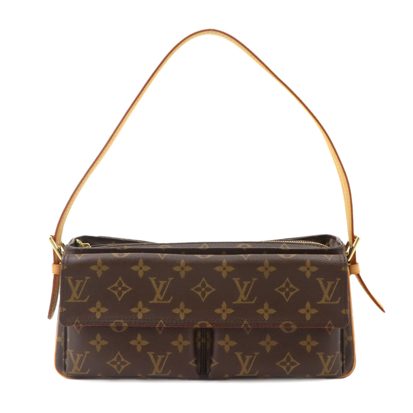Monogram Louis Vuitton Handbag Shoulder: Monogram Louis Vuitton Handbag Shoulder Monogram Louis Vuitton Handbag Shoulder in Brown features the iconic monogram pattern, a classic design staple from the French fashion house. Made from high-qua