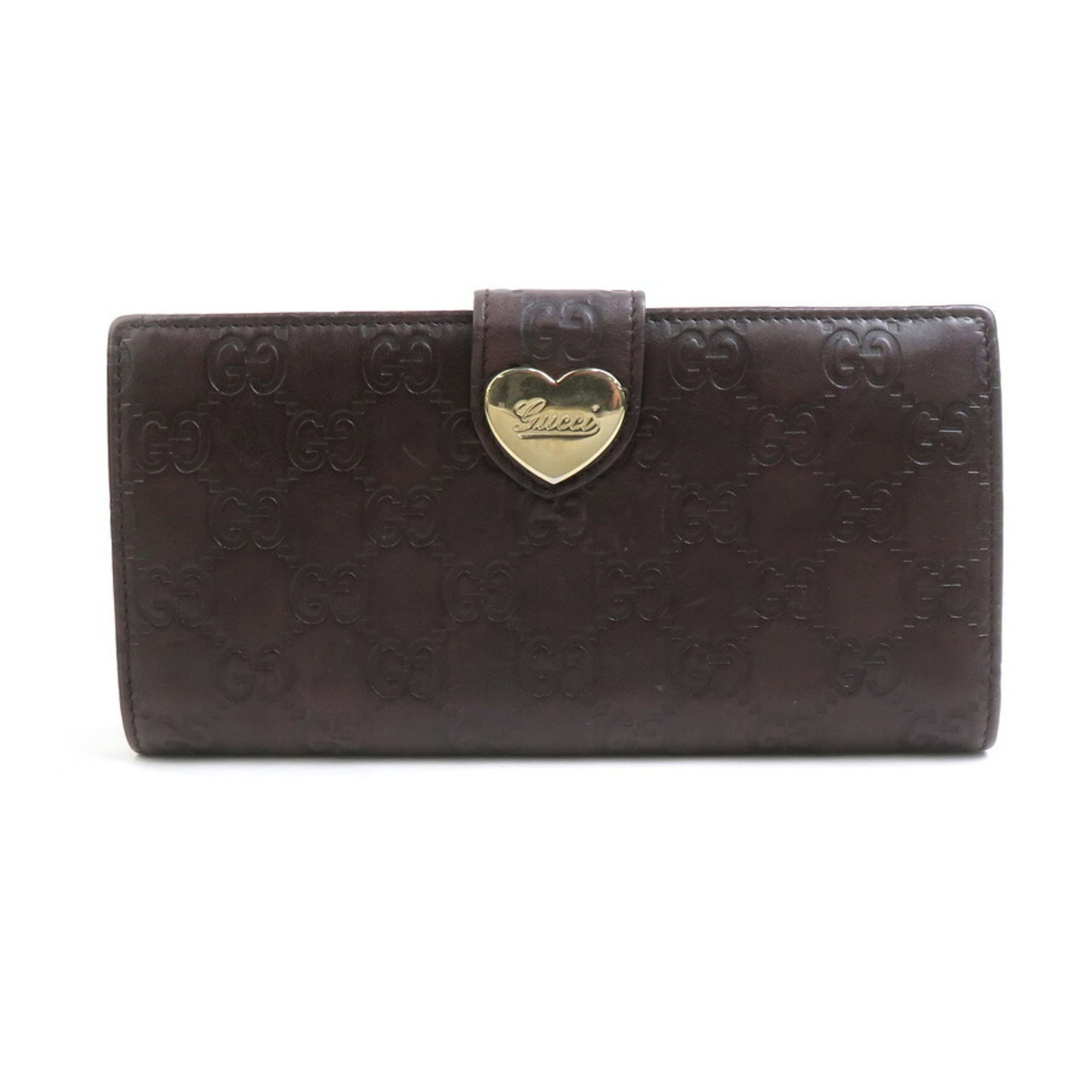 Gucci Long Wallet (Bi-Fold) Leather: Gucci Long Wallet (Bi-Fold) Leather The Gucci Long Wallet (Bi-Fold) Leather is a high-quality, dark brown leather bi-fold wallet from Italy. Measuring 10cm x 18.7cm x 2cm, it features a classic