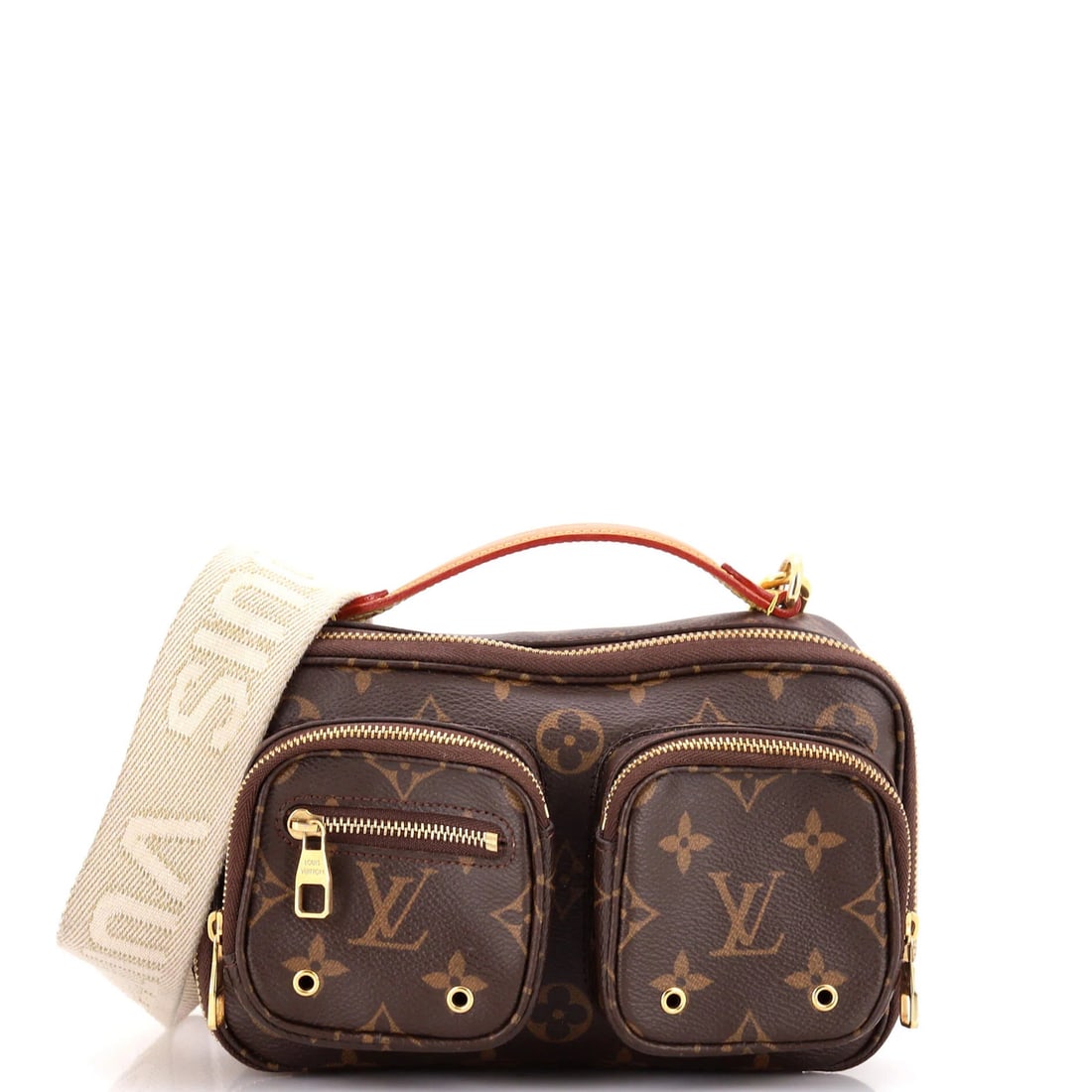 Canvas bag Crossbody Louis Vuitton Monogram Utility: Canvas bag Crossbody Louis Vuitton Monogram Utility Canvas bag Crossbody Louis Vuitton Monogram Utility features a classic brown canvas exterior with gold hardware, adorned with the iconic Monogram pa