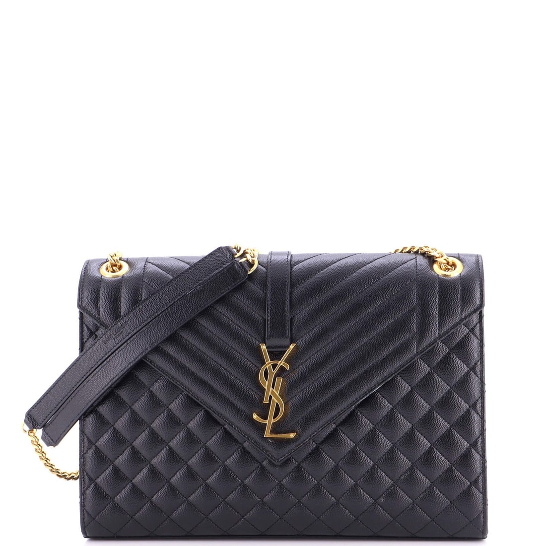 Satchel Saint Laurent Monogram Large Classic Matelasse Leather Envelope Mixed: Satchel Saint Laurent Monogram Large Classic Matelasse Leather Envelope Mixed Satchel Saint Laurent Monogram Large Classic Matelasse Leather Envelope Mixed features a timeless design with a classic