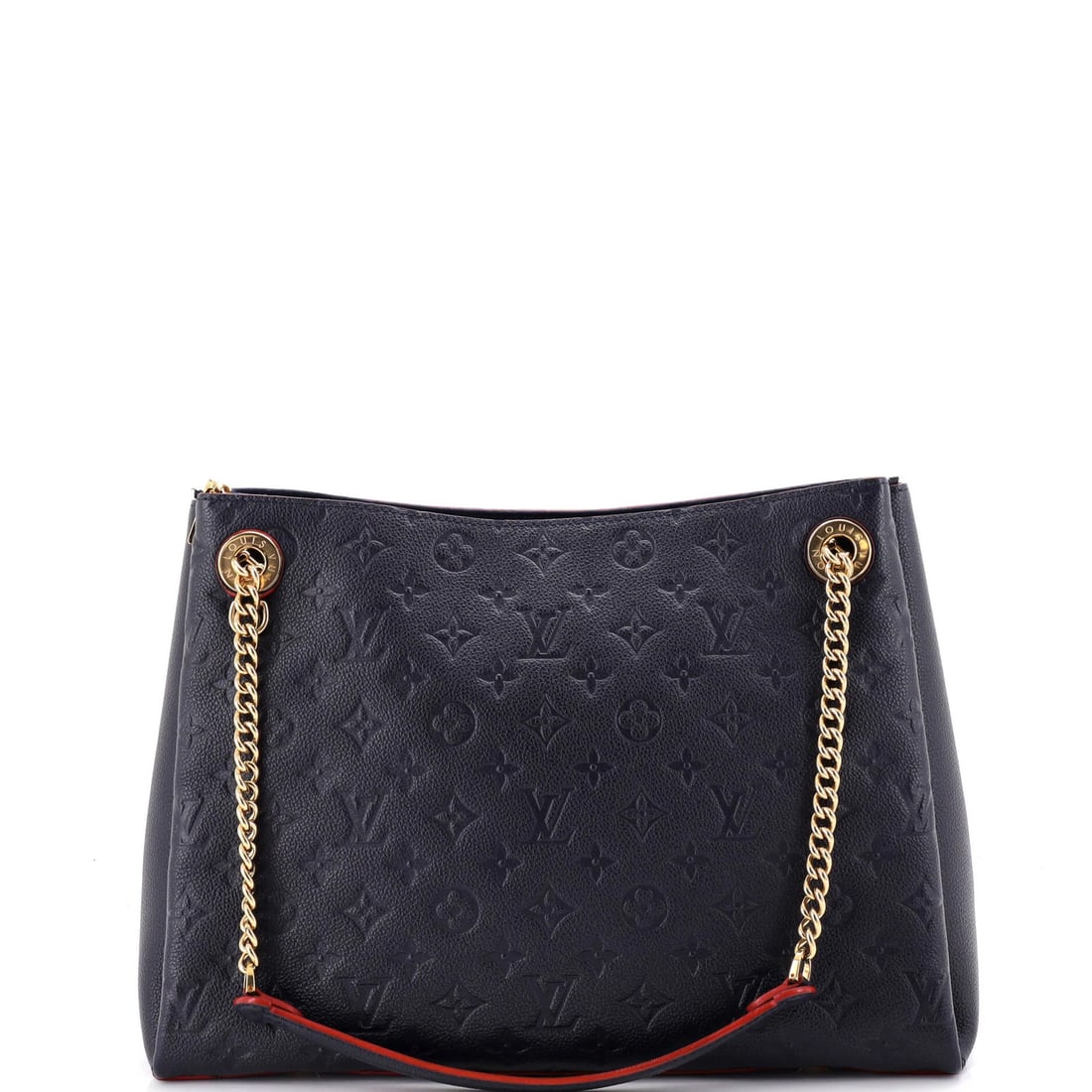 Louis Vuitton Leather Monogram Empreinte Surene Handbag: Louis Vuitton Leather Monogram Empreinte Surene Handbag Blue Louis Vuitton Leather Monogram Empreinte Surene Handbag. This shoulder bag features a classic design with a touch-up on the base corners,